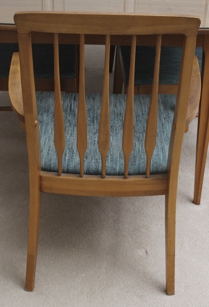 Mid-Century Walnut Dining Table and Chairs
