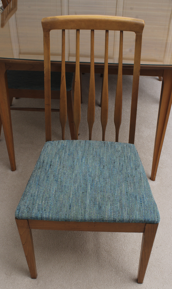 Mid-Century Walnut Dining Table and Chairs