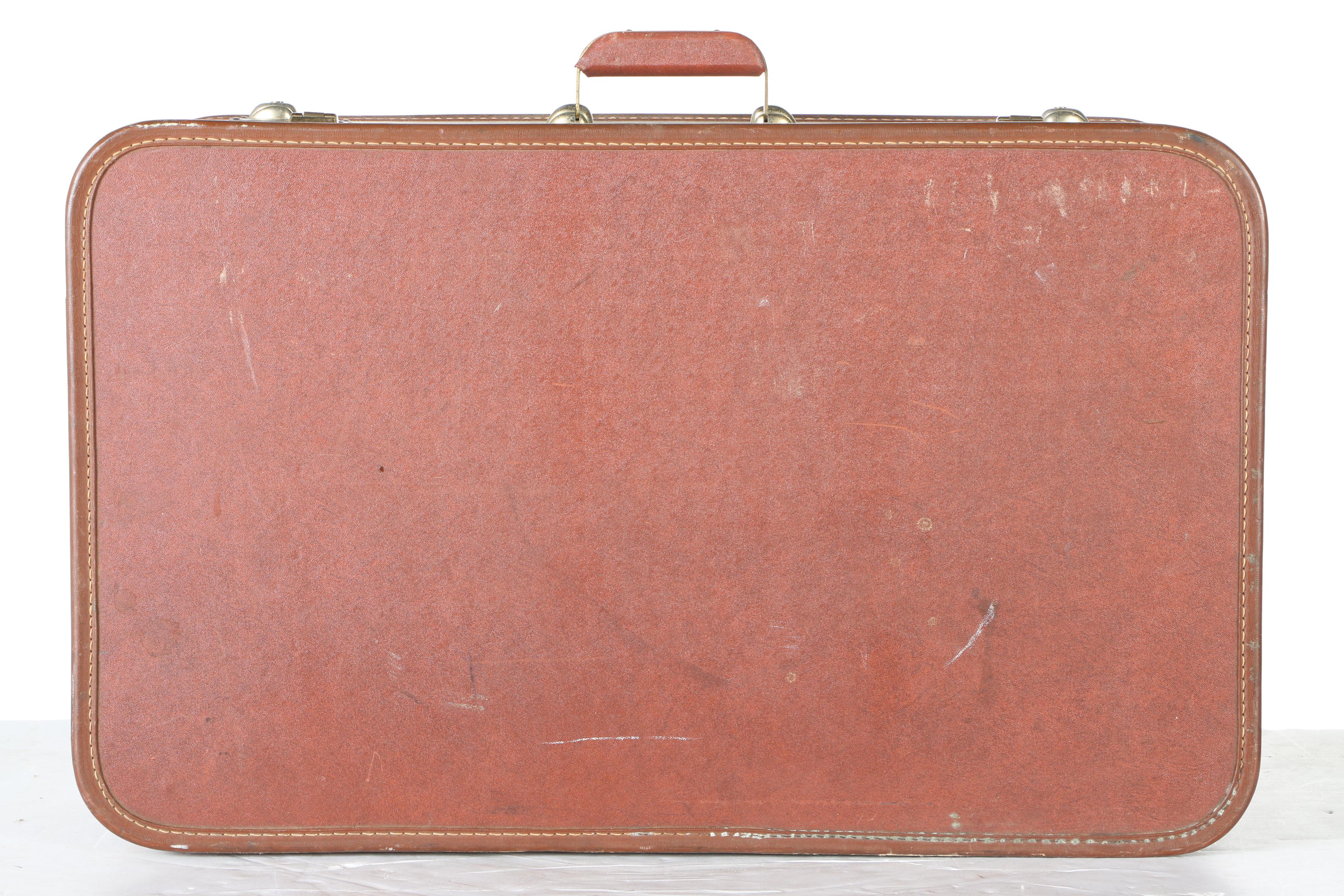 Brown Suitcase With Extensive Stamp Collection