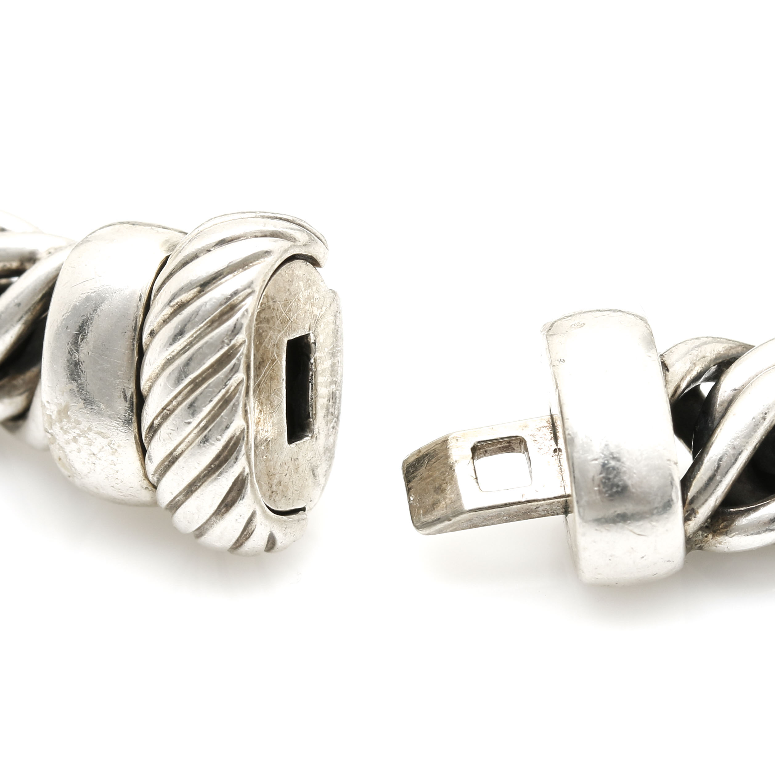 David Yurman Sterling Silver 14K Double X Cable Bracelet