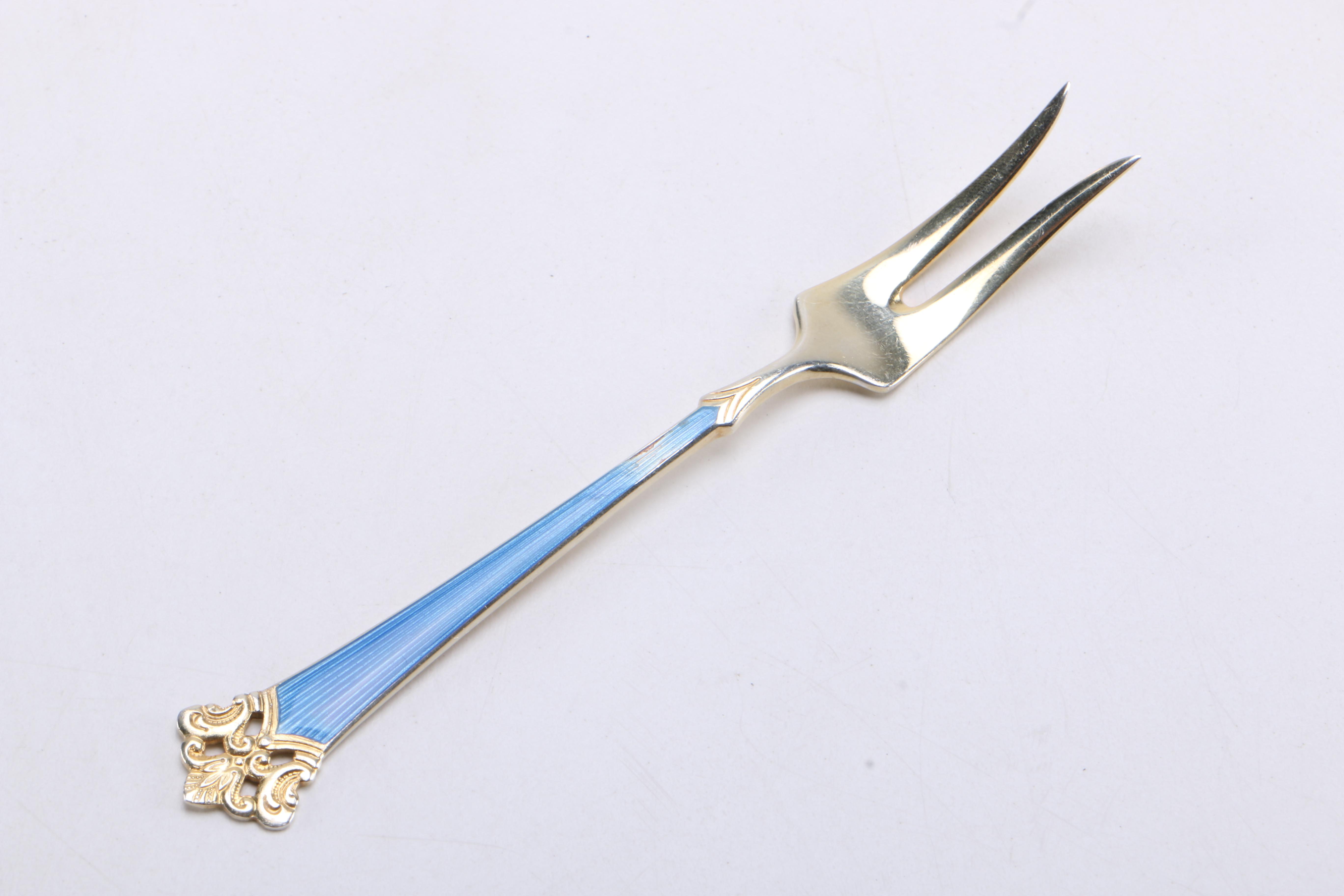 Norwegian 925 Silver Flatware Featuring Thorvald Marthinsen Sølvvarefabrikk