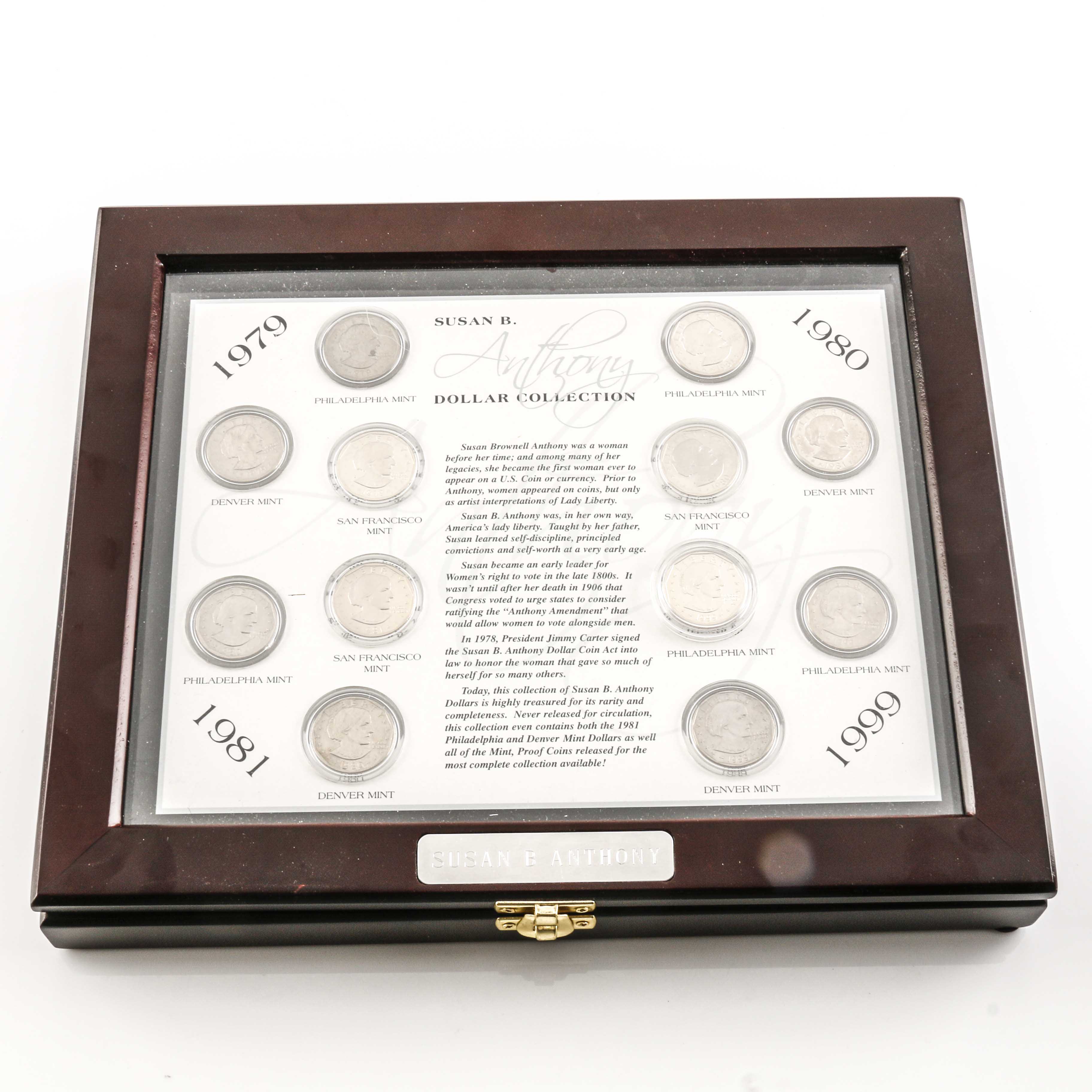 Set of Twelve Susan B. Anthony Dollars