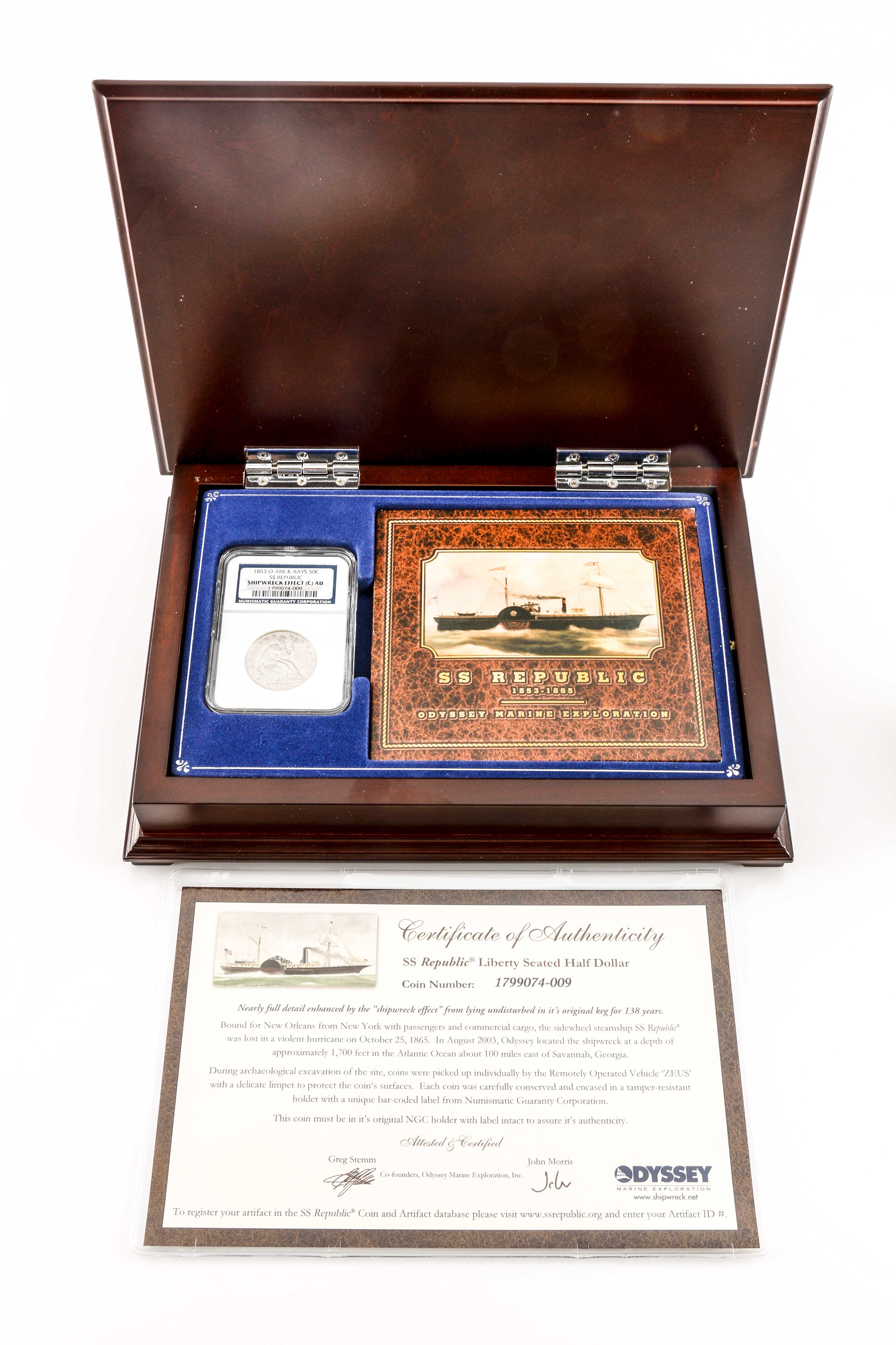 Encapsulated 1853 O Liberty Seated Silver Half Dollar