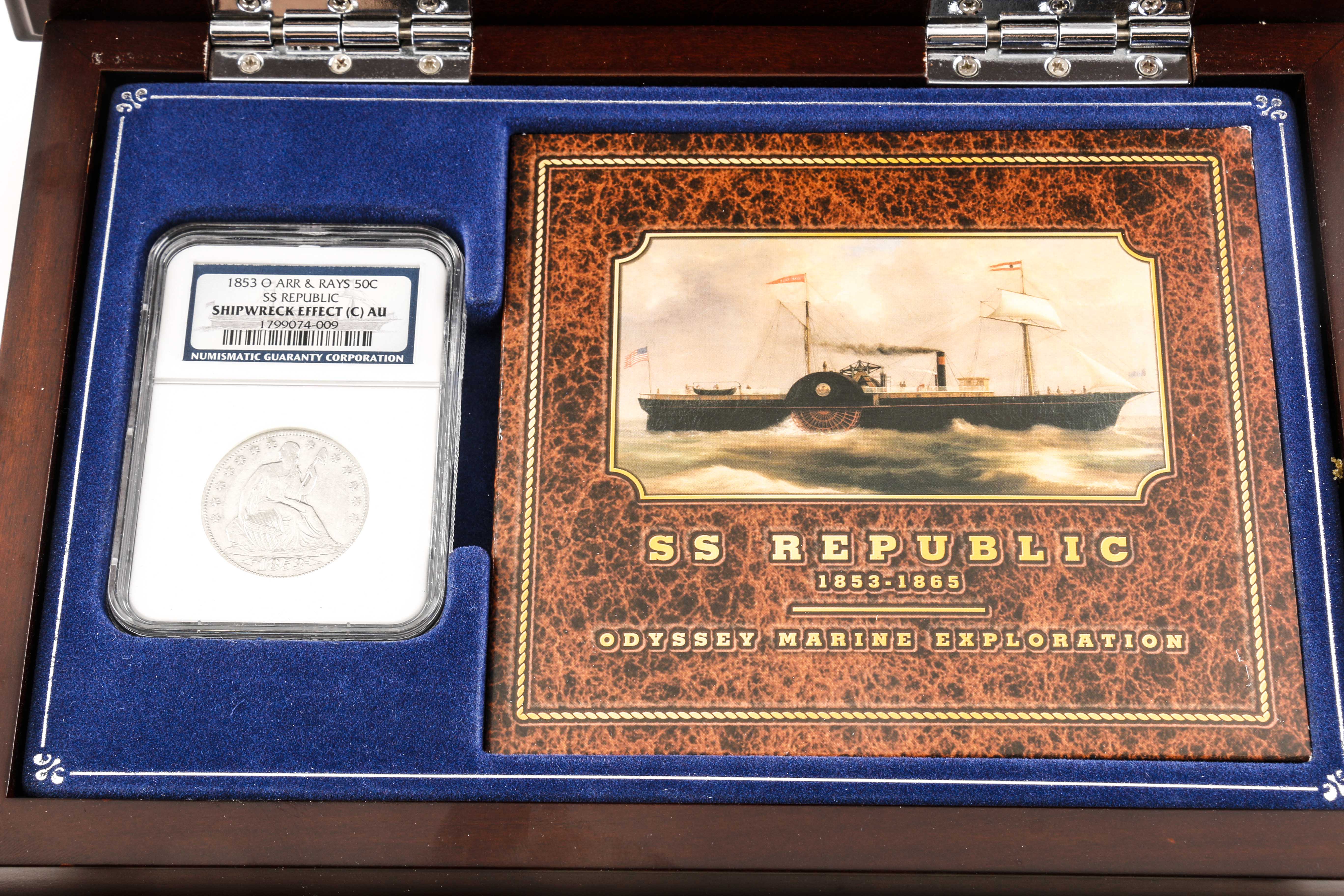 Encapsulated 1853 O Liberty Seated Silver Half Dollar