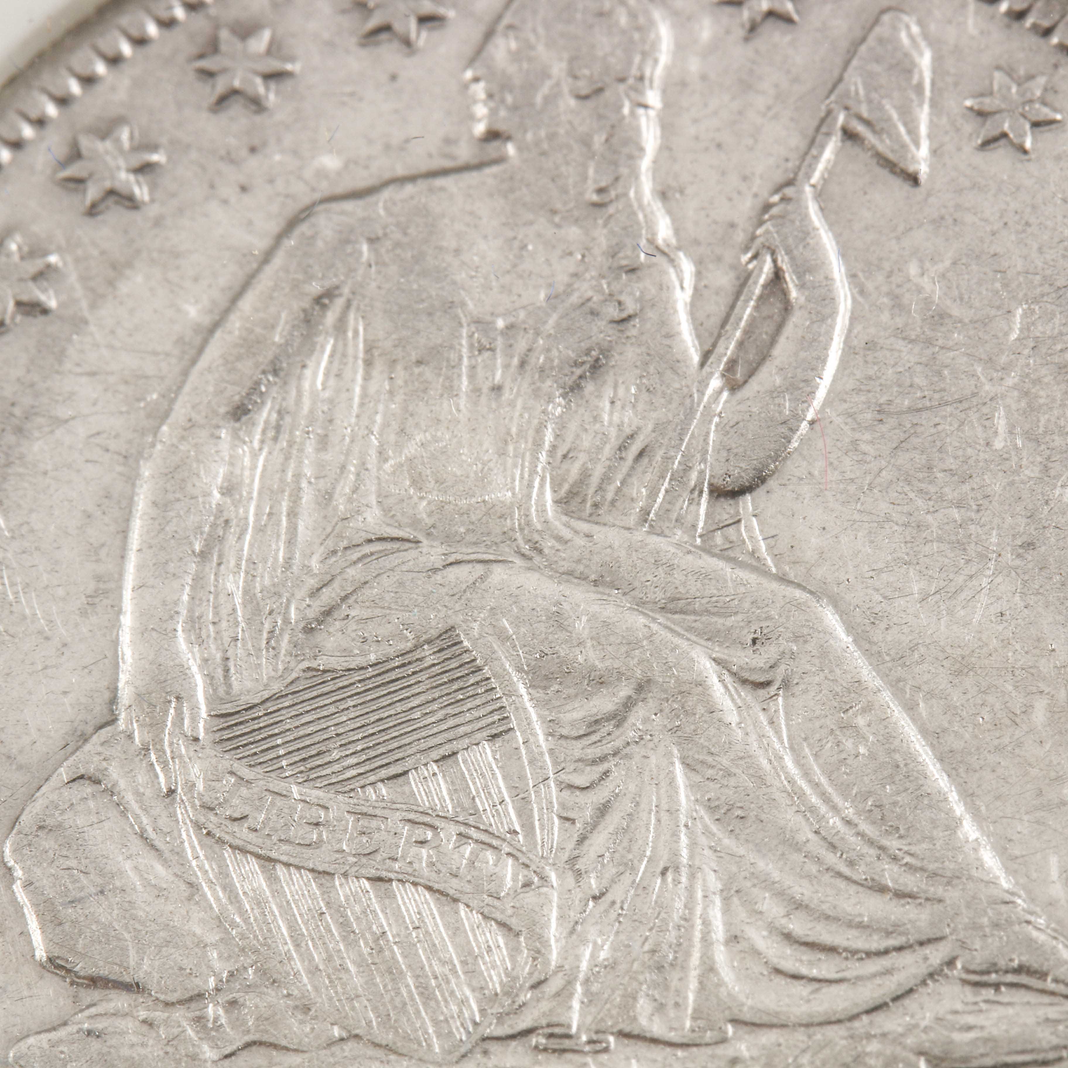 Encapsulated 1853 O Liberty Seated Silver Half Dollar