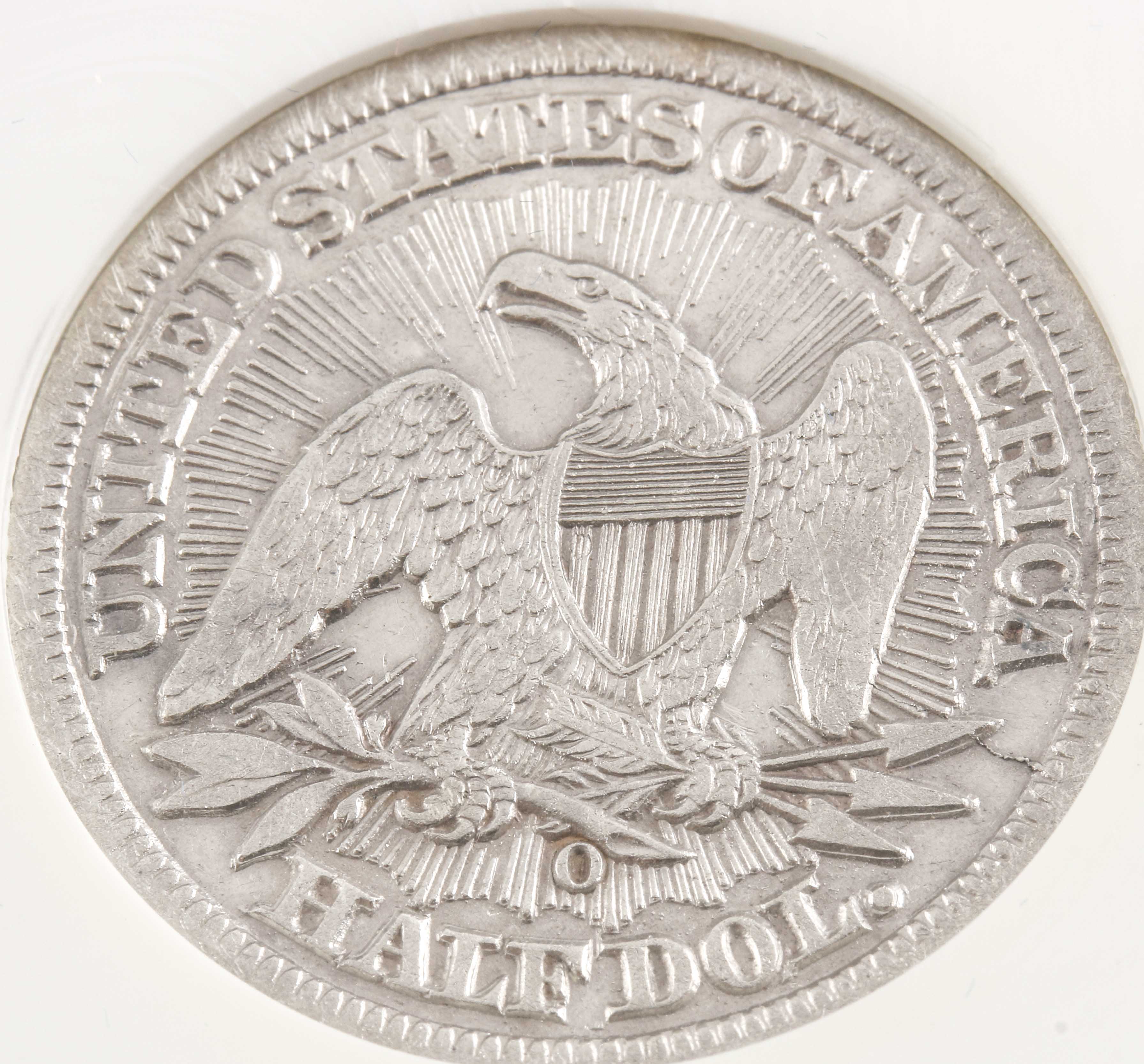 Encapsulated 1853 O Liberty Seated Silver Half Dollar