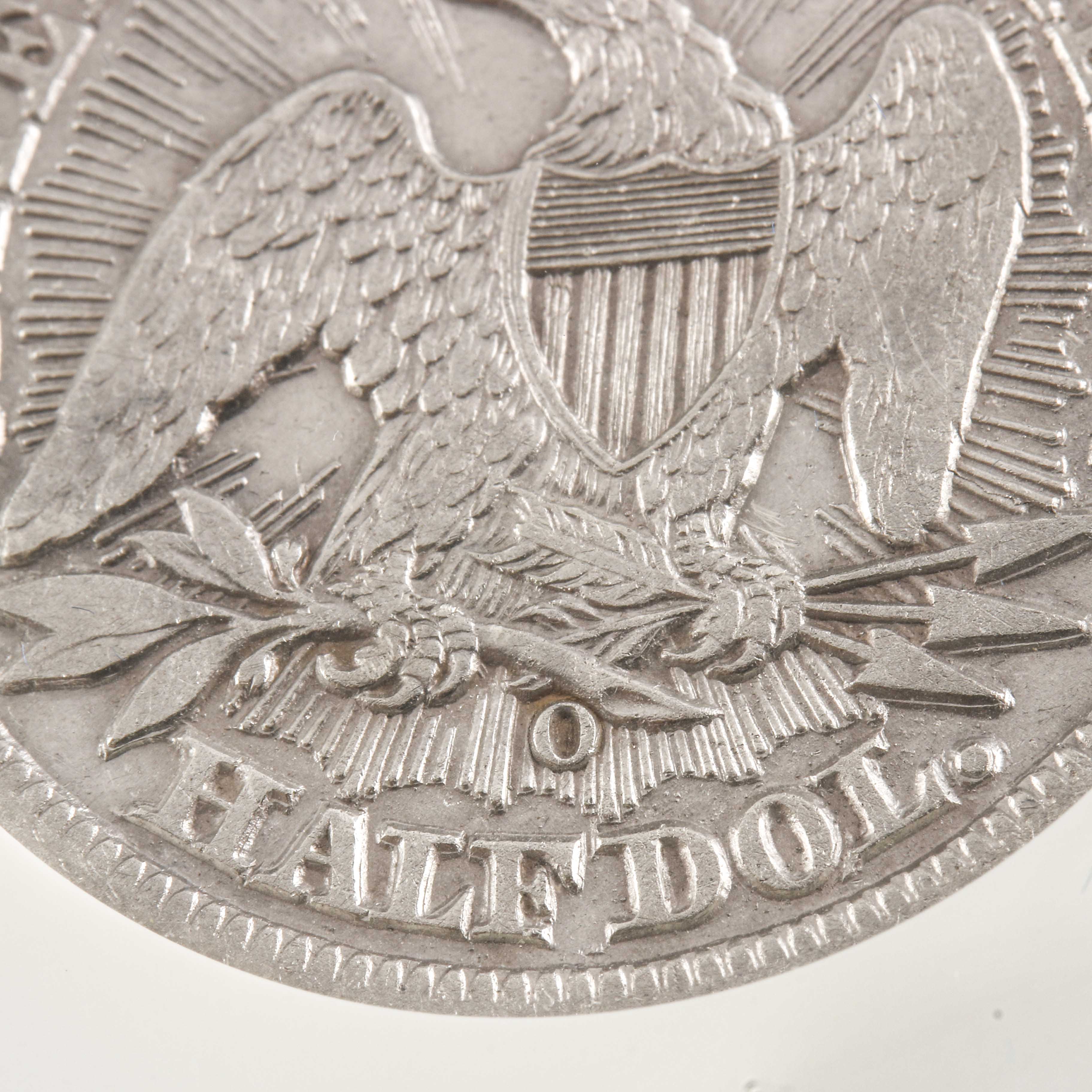 Encapsulated 1853 O Liberty Seated Silver Half Dollar