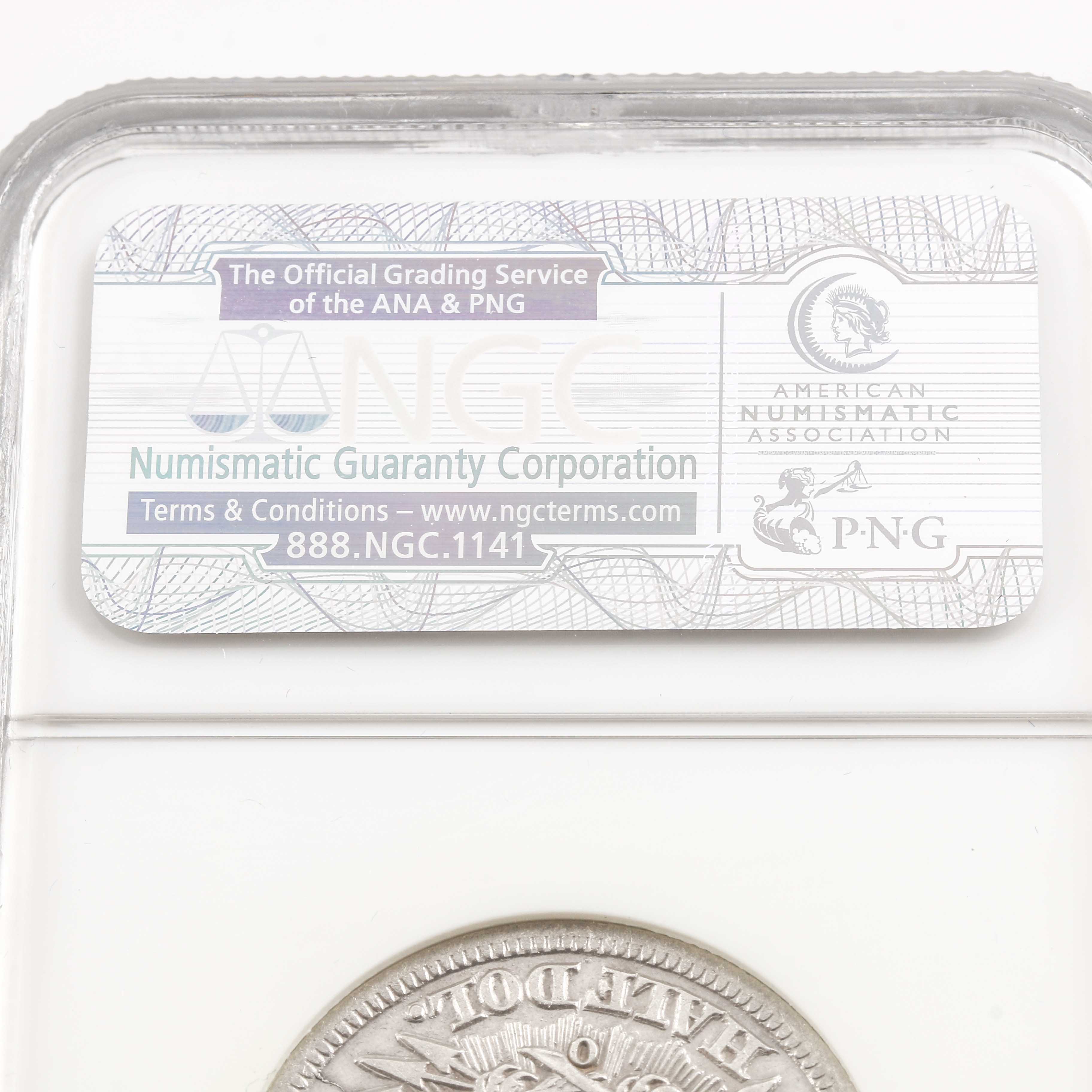 Encapsulated 1853 O Liberty Seated Silver Half Dollar