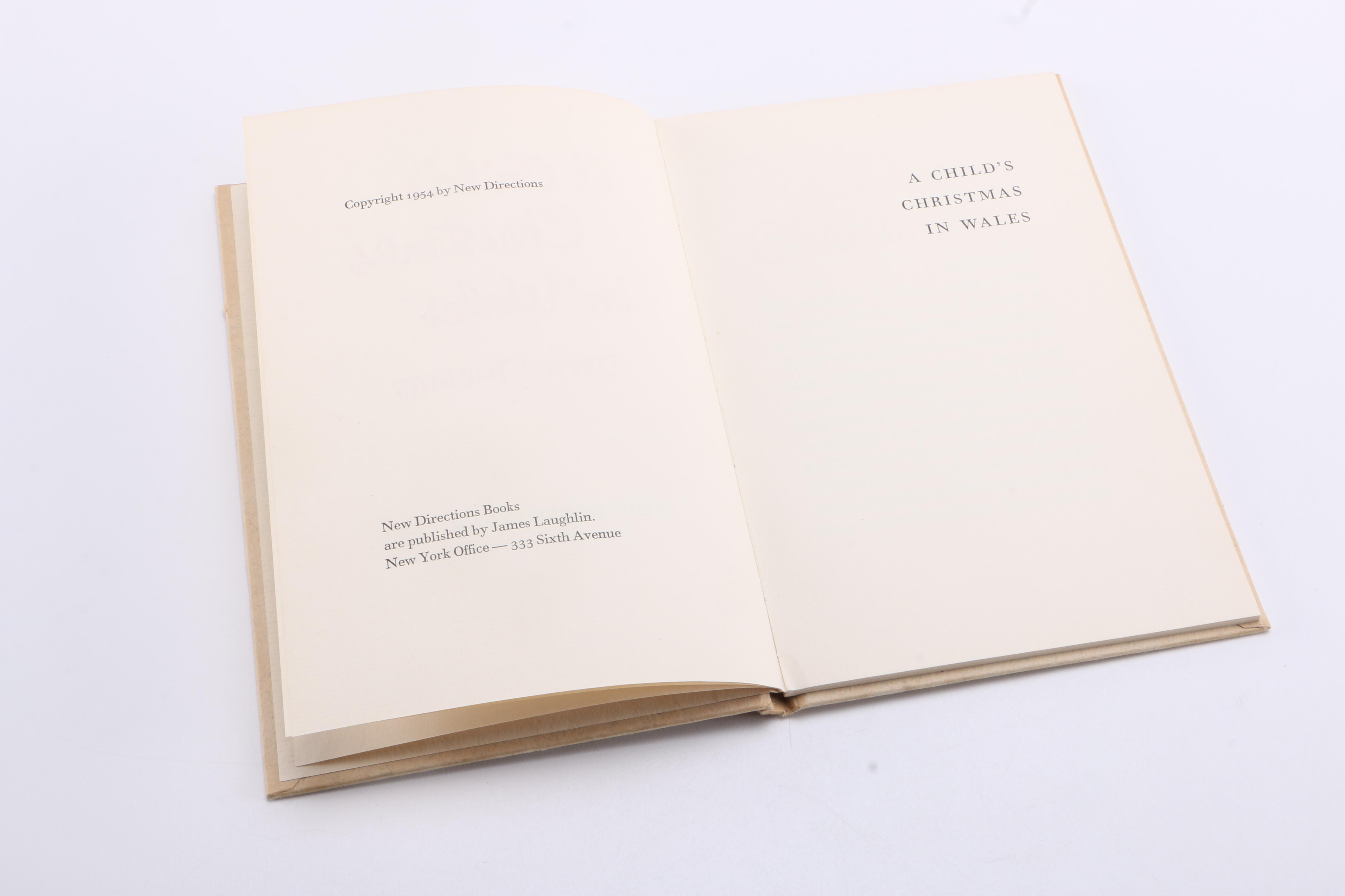 1954 "A Child's Christmas in Wales" by Dylan Thomas