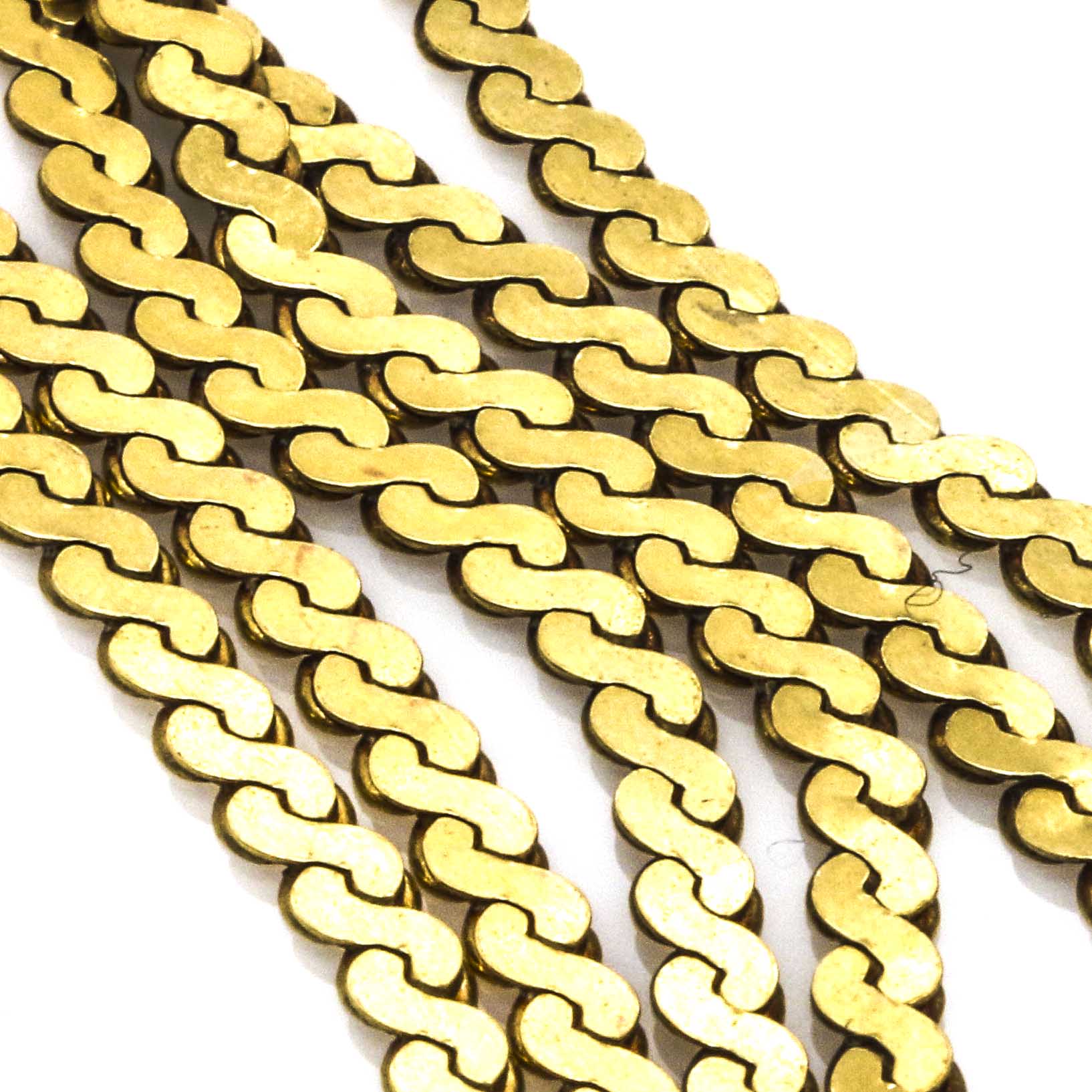 14K Yellow Gold Serpentine Chain Necklace