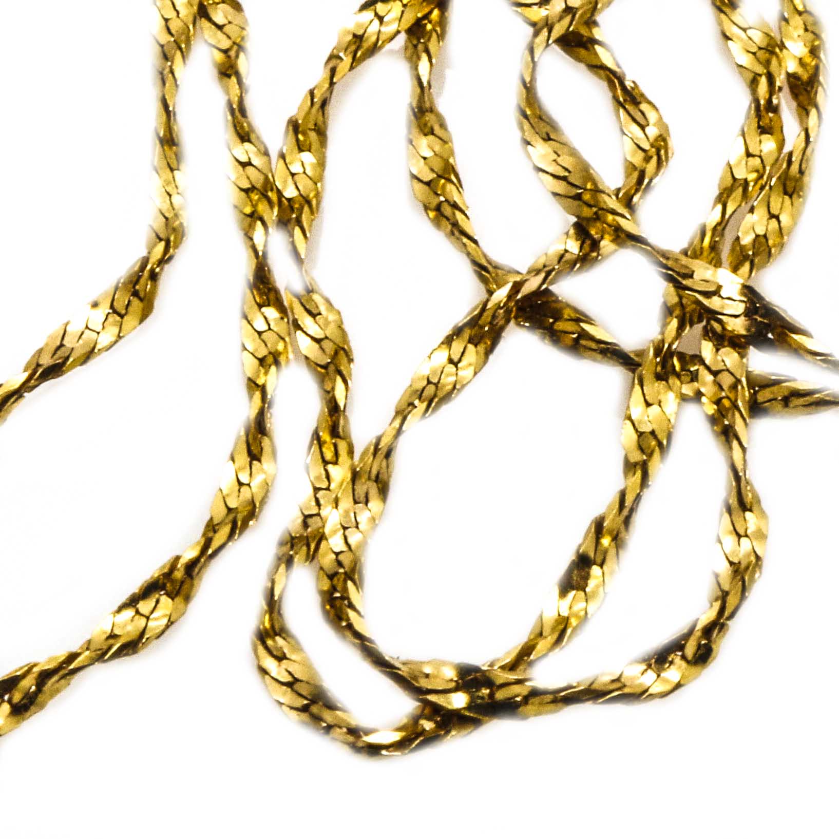 14K Yellow Gold Twisted Serpentine Necklace