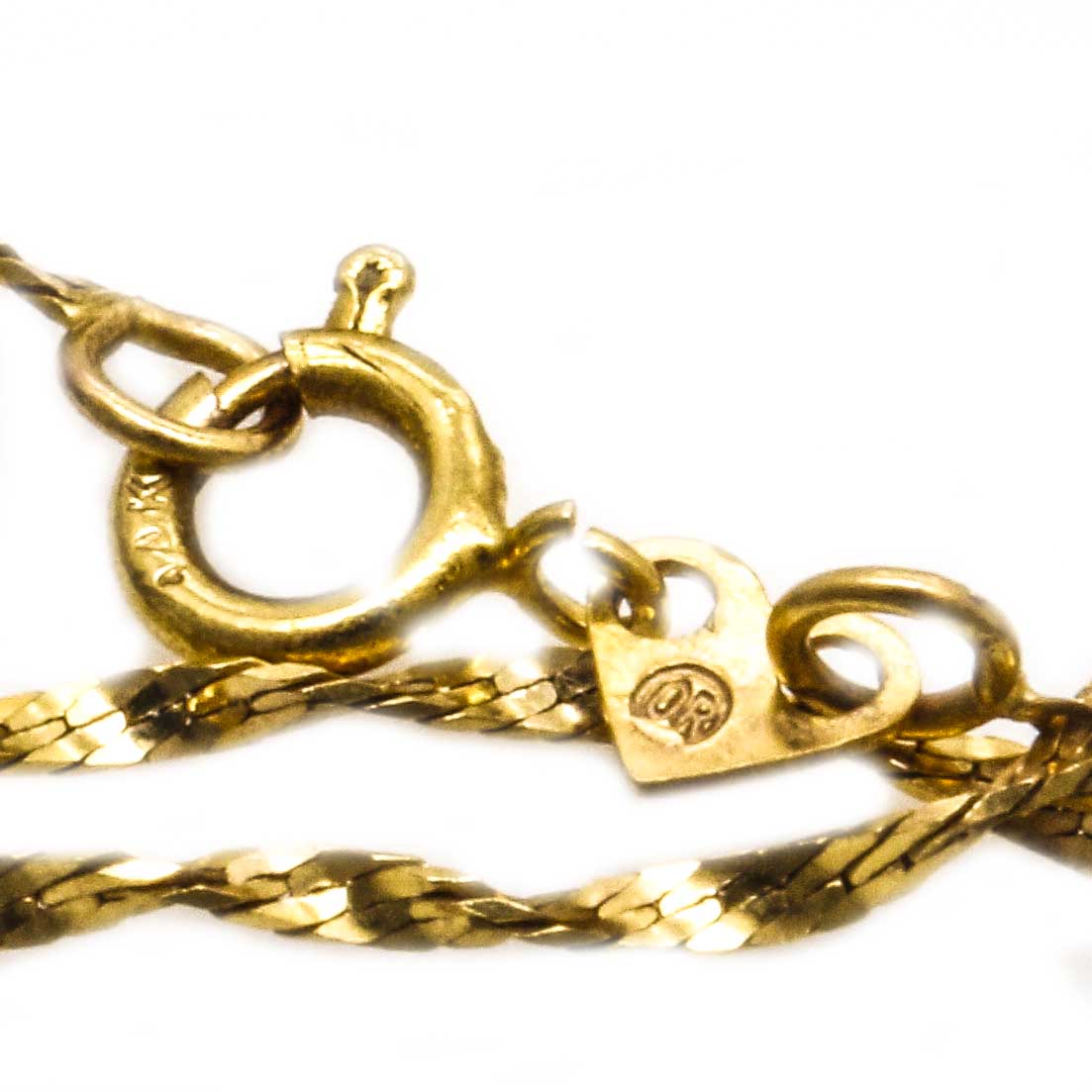 14K Yellow Gold Twisted Serpentine Necklace