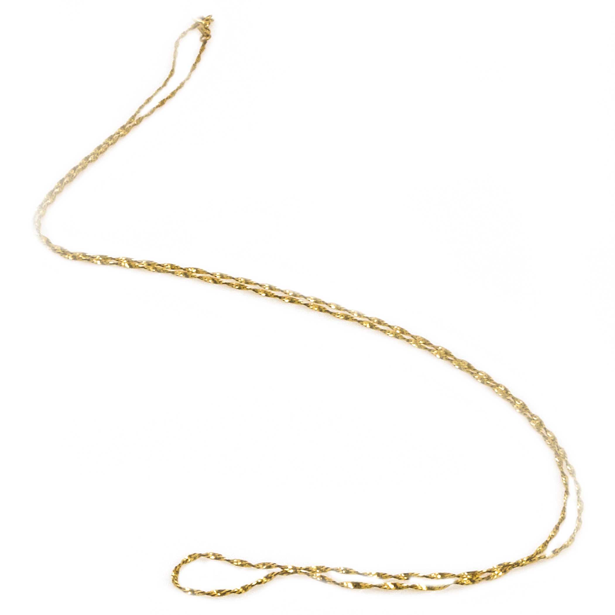 14K Yellow Gold Twisted Serpentine Necklace