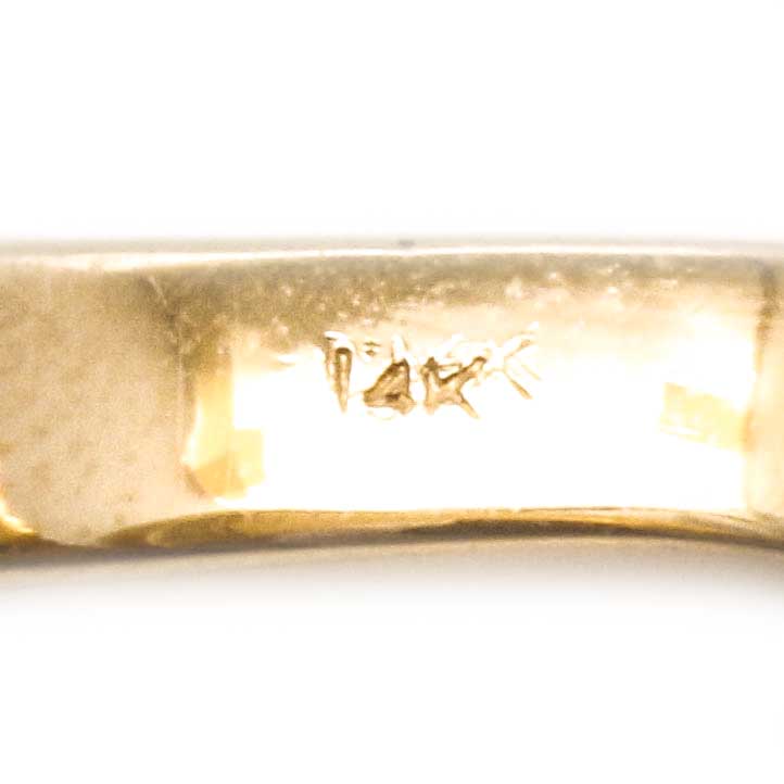 Spiderweb Turquoise and 14K Gold Ring