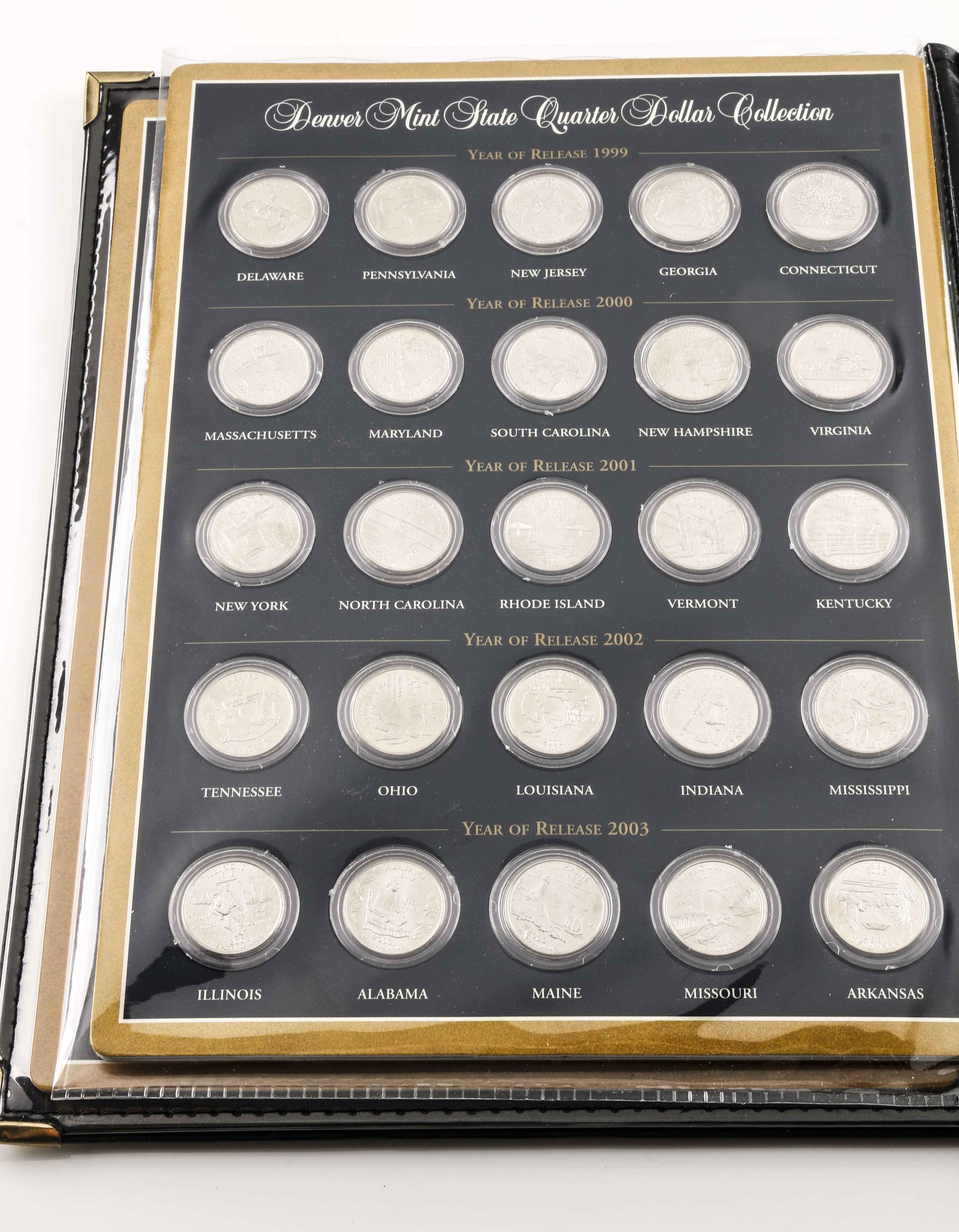 Binder of 100 U.S. Statehood Quarters