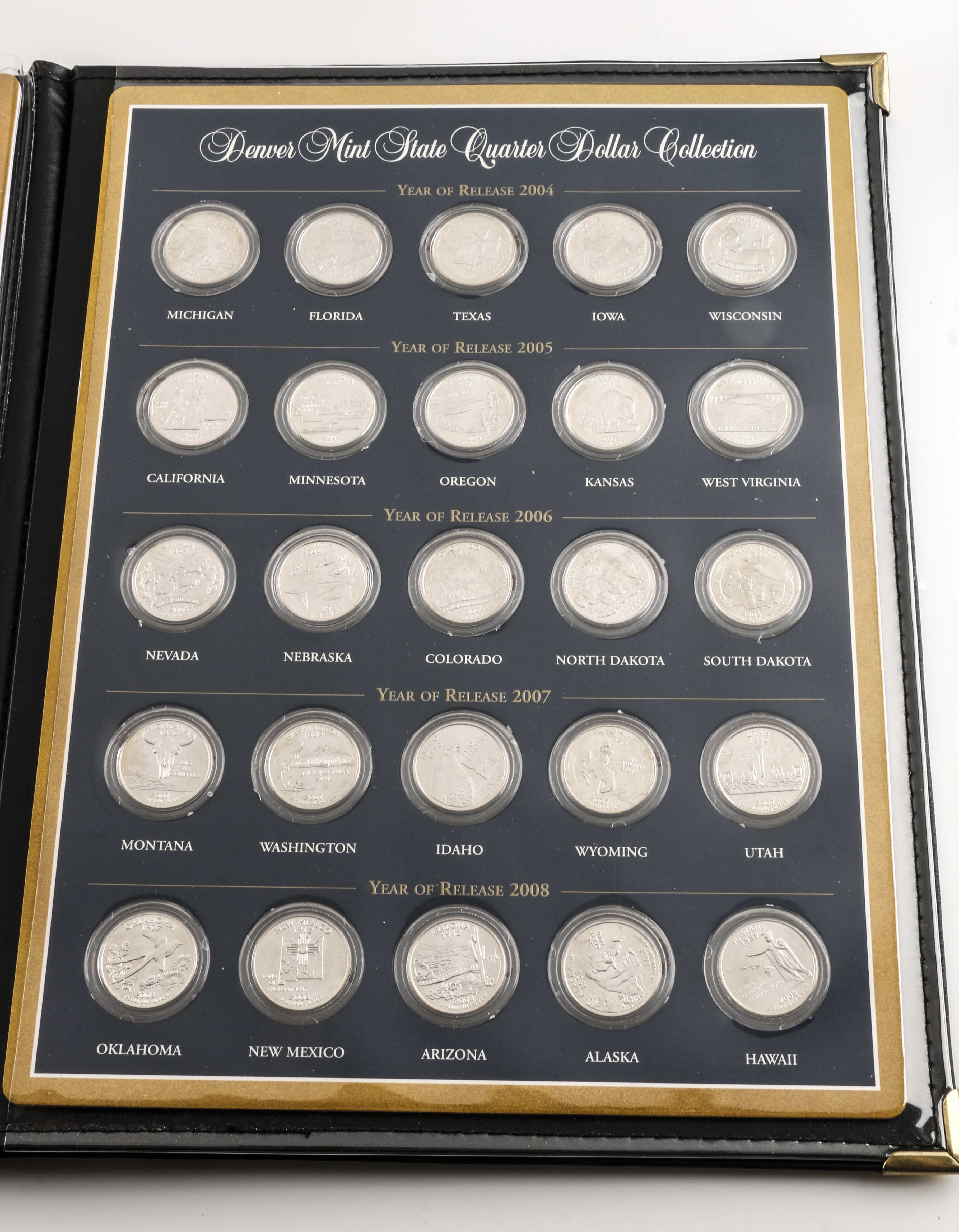 Binder of 100 U.S. Statehood Quarters