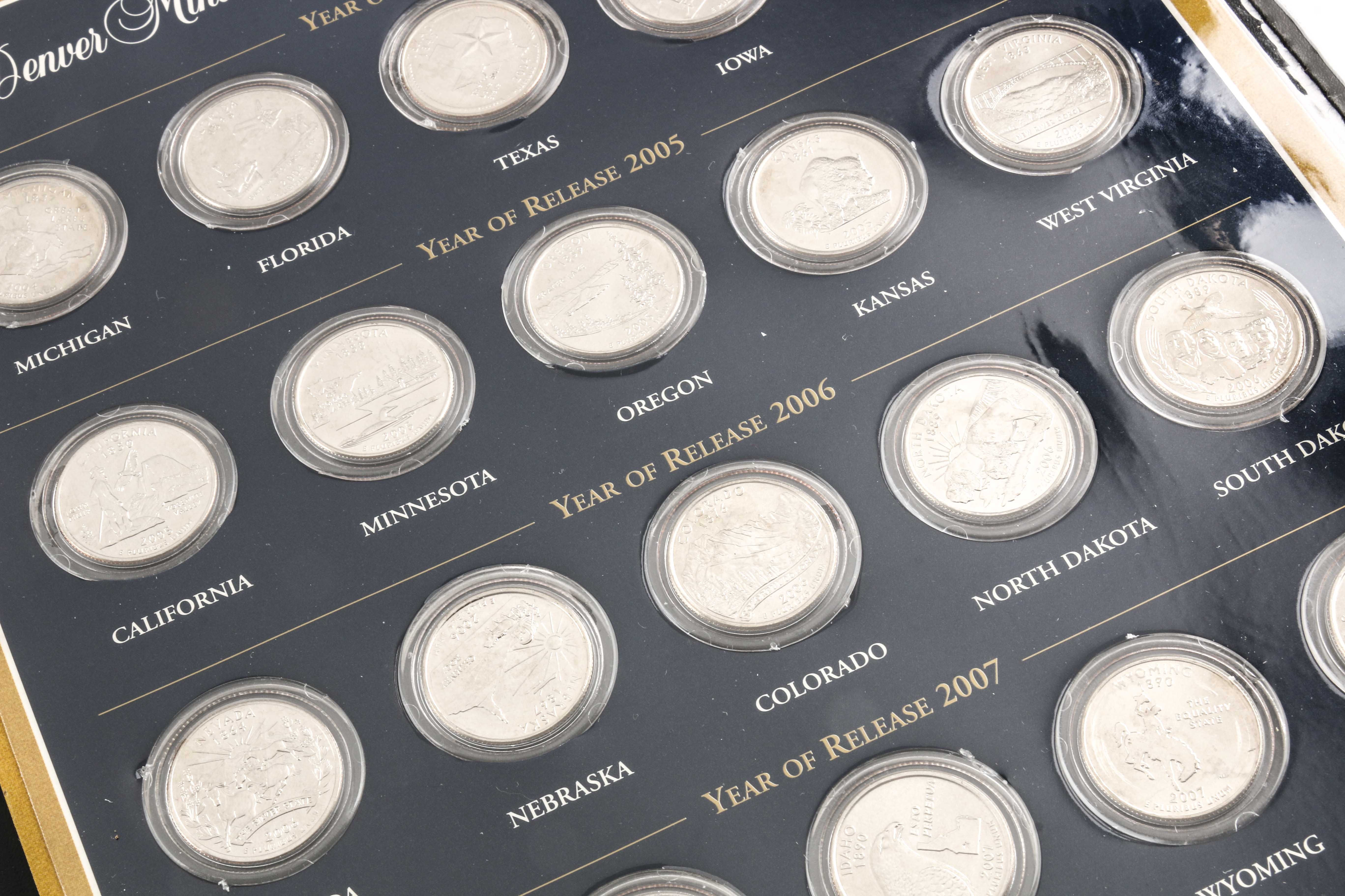 Binder of 100 U.S. Statehood Quarters