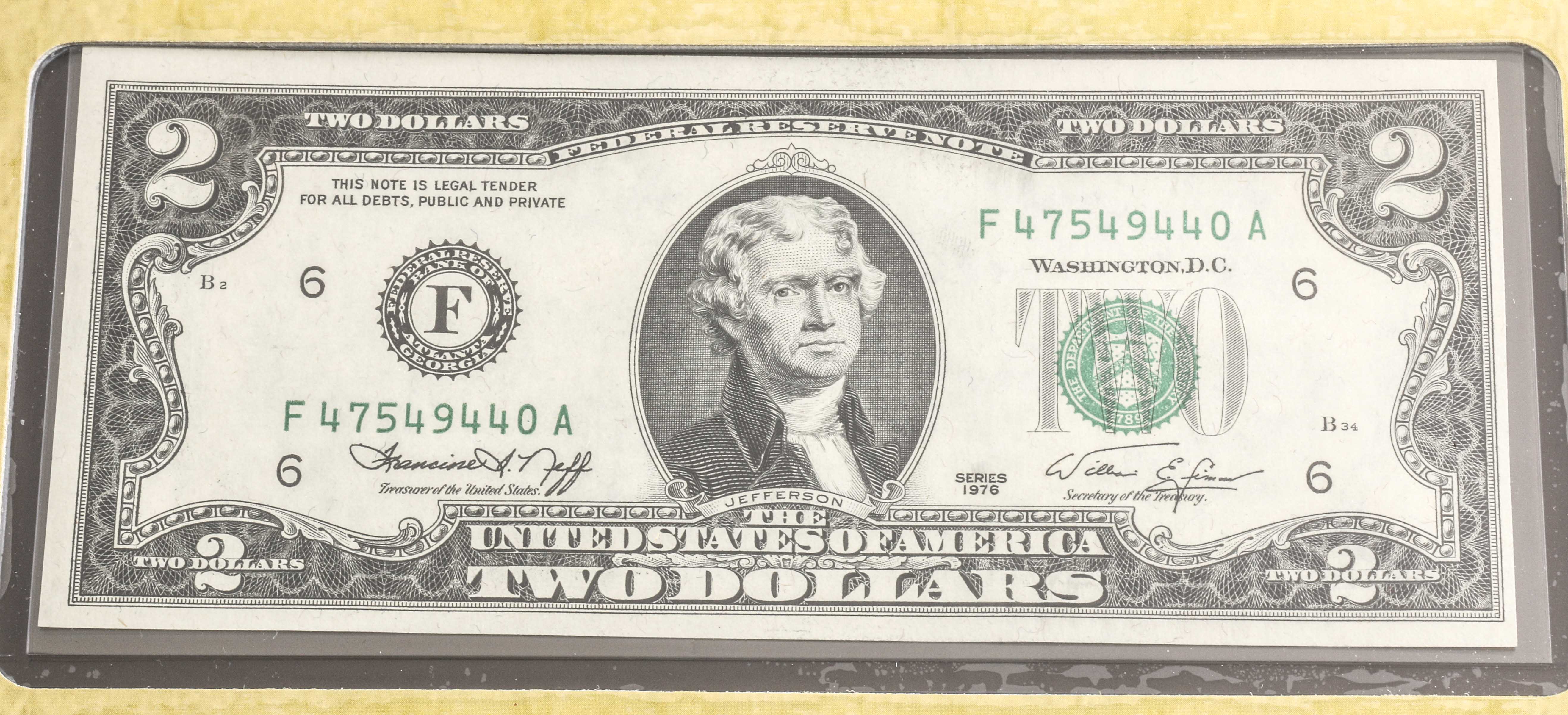 Two Series of 1976 Two-Dollar Federal Reserve Notes