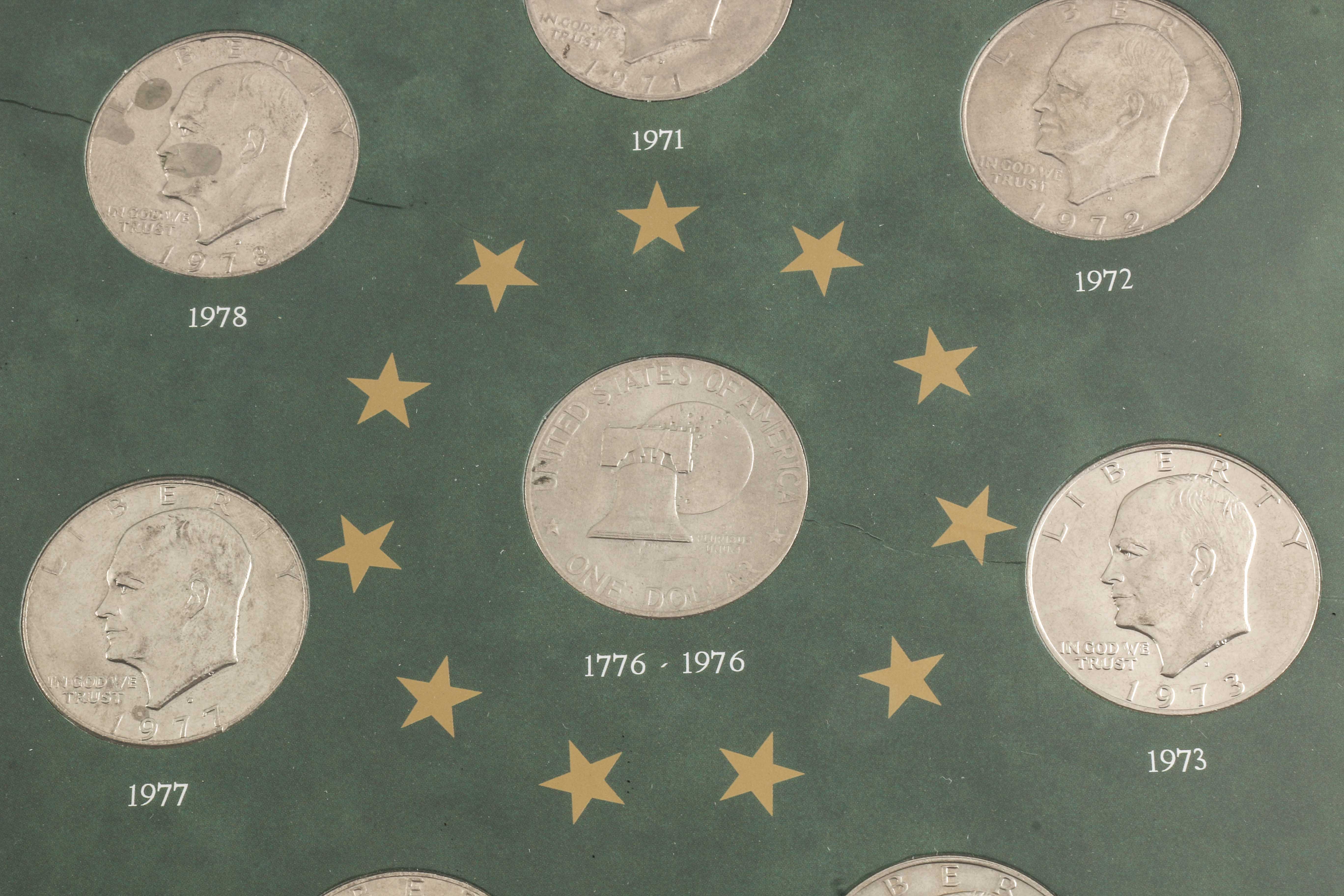 Two Sets of Eisenhower Dollars