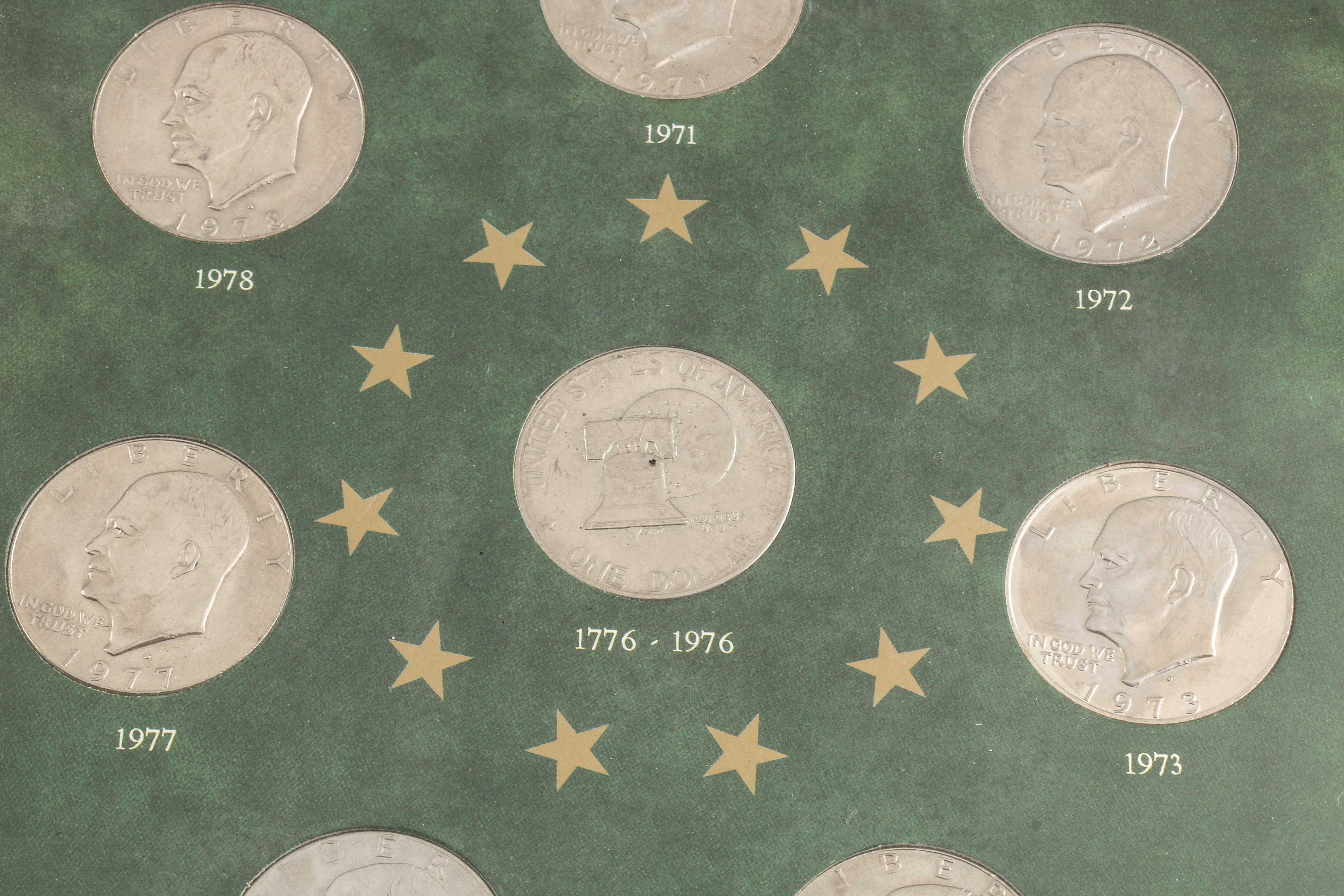 Two Sets of Eisenhower Dollars