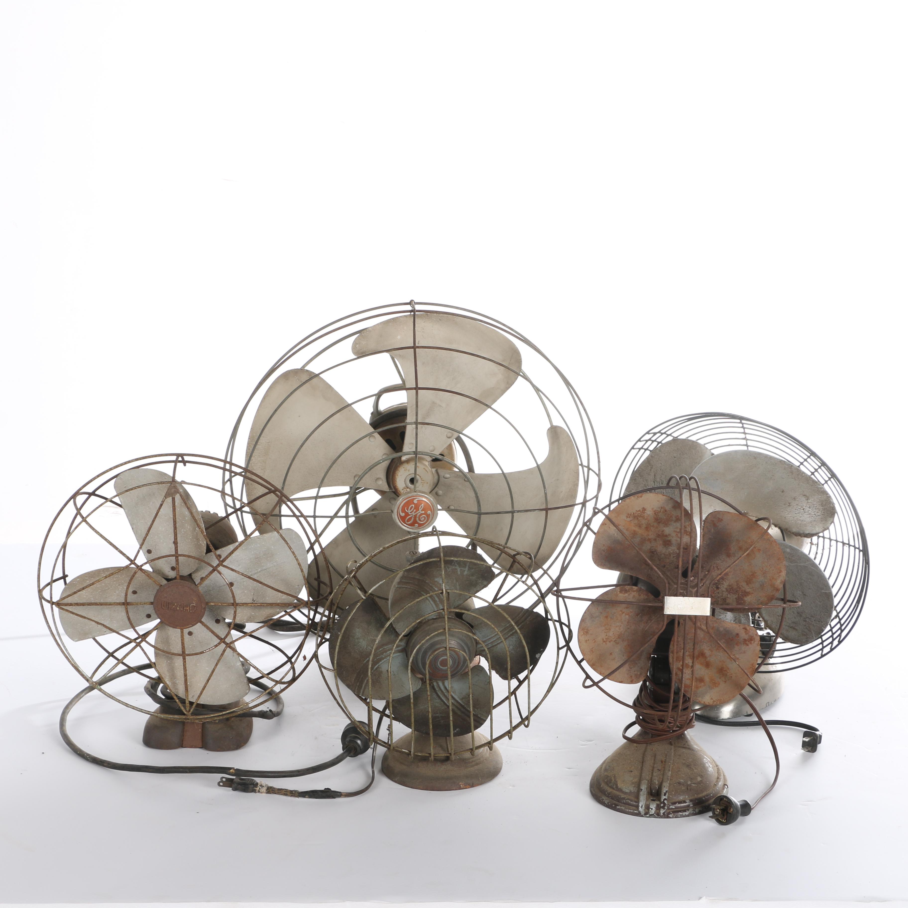 Collection of Vintage Metal Fans