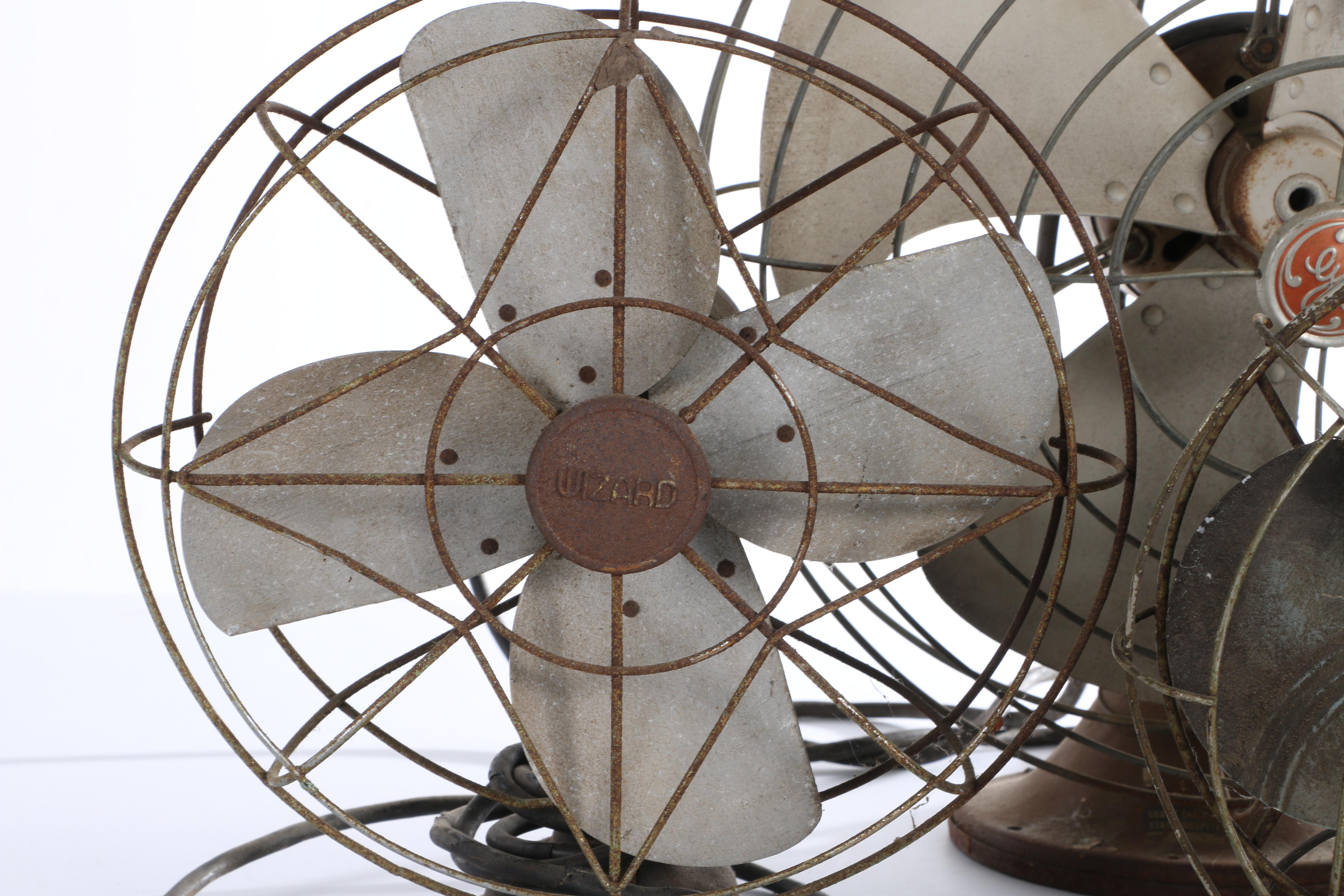 Collection of Vintage Metal Fans