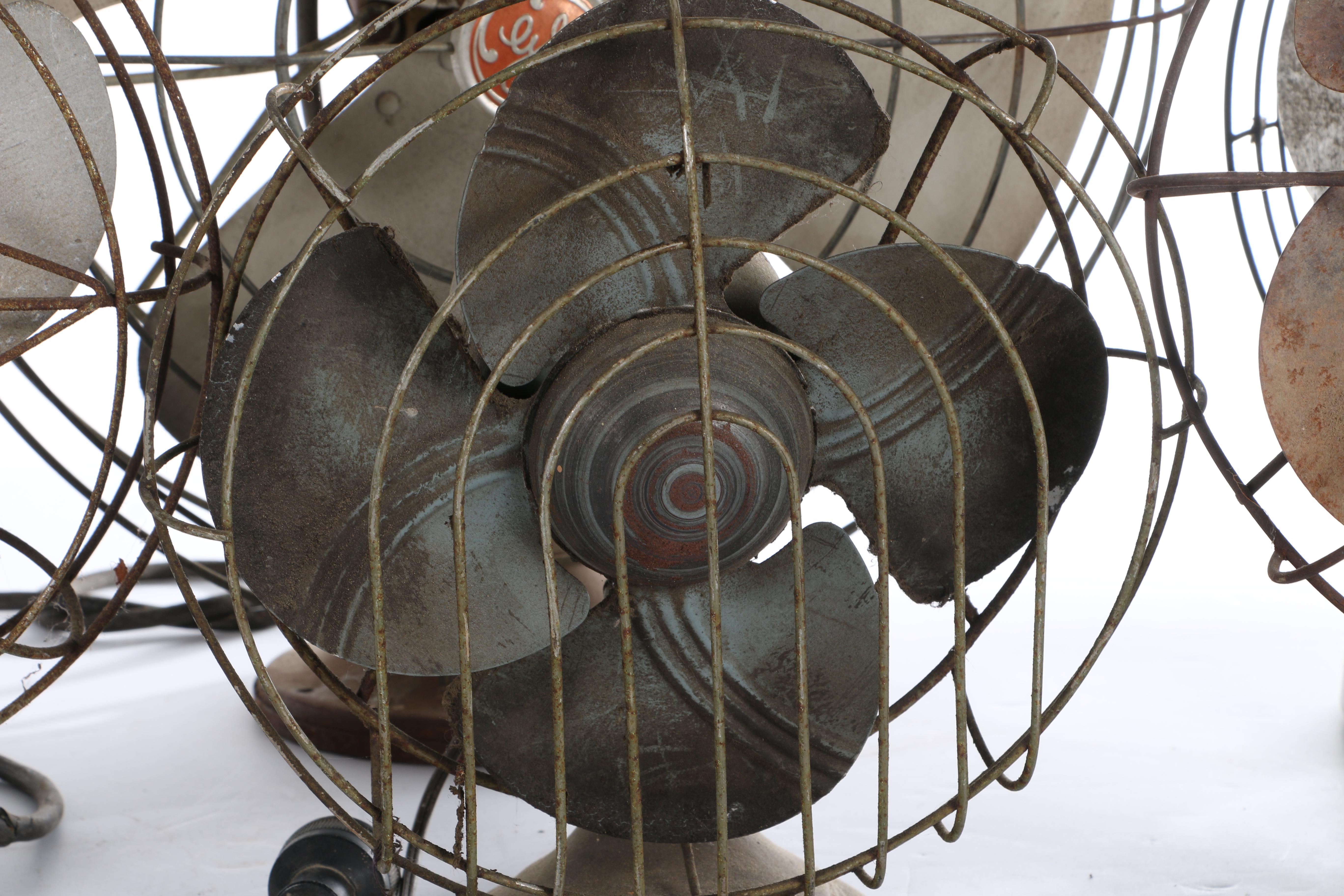 Collection of Vintage Metal Fans
