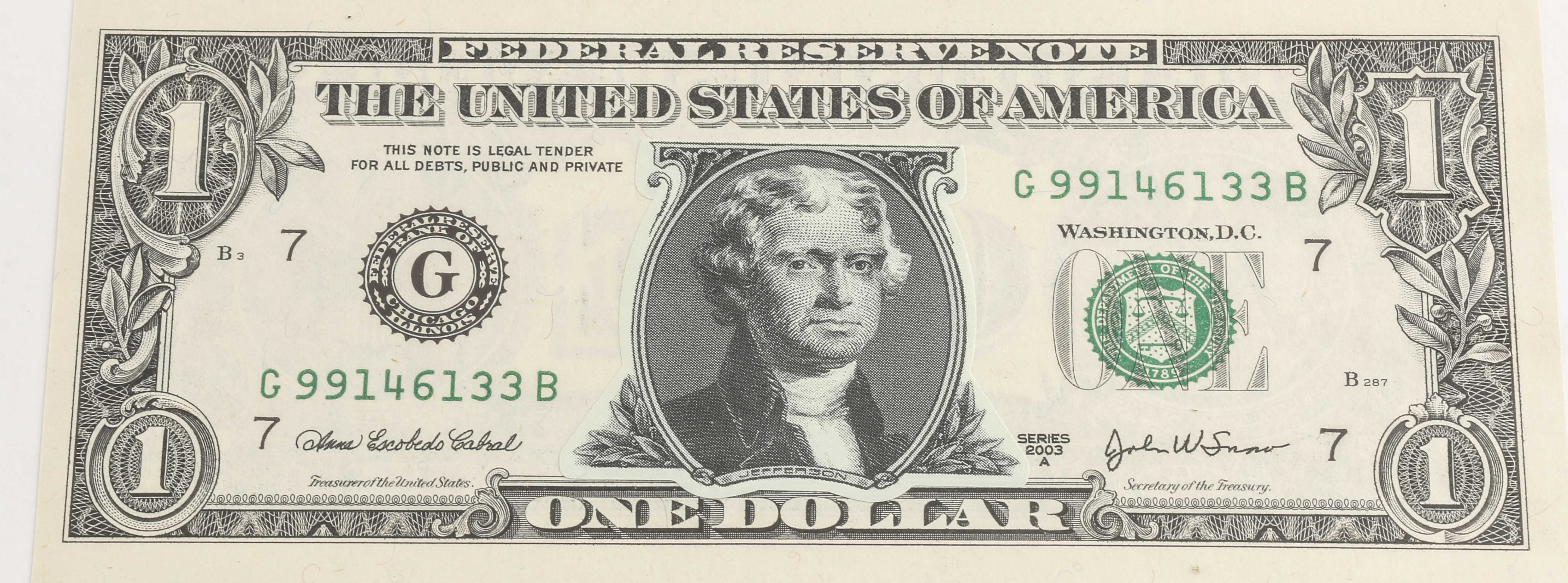 Mount Rushmore Uncut One-Dollar Bill Collection