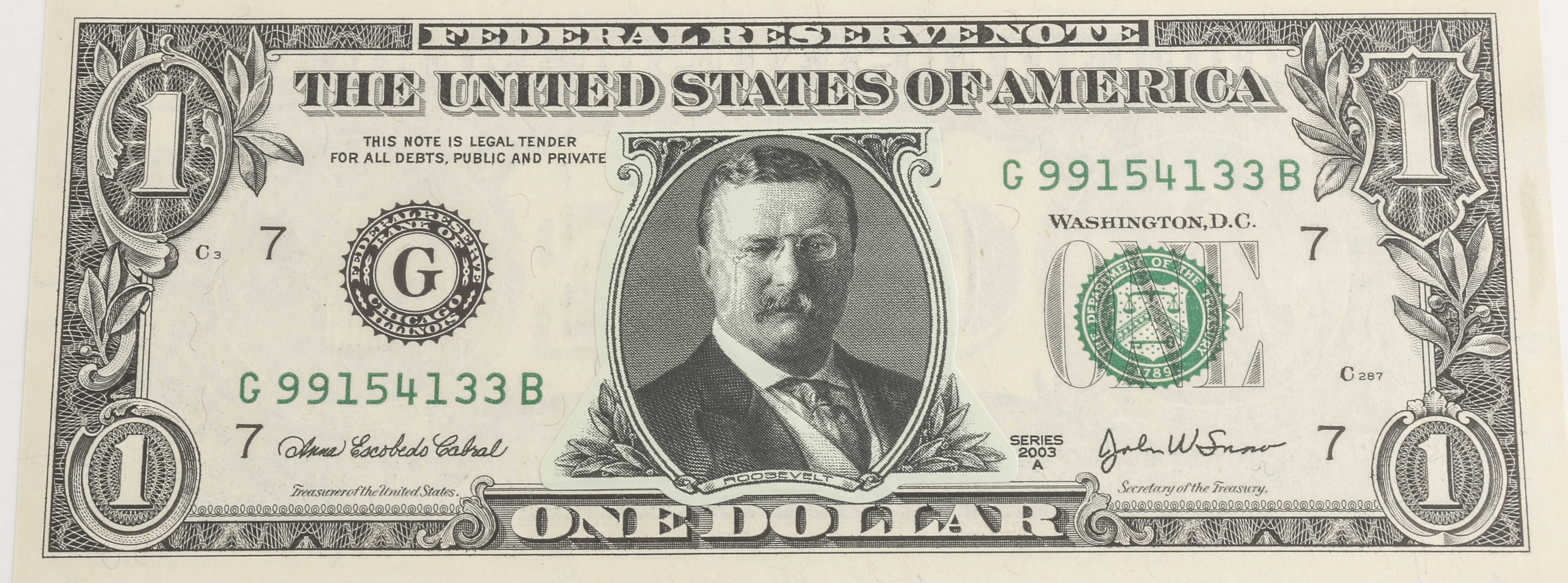 Mount Rushmore Uncut One-Dollar Bill Collection