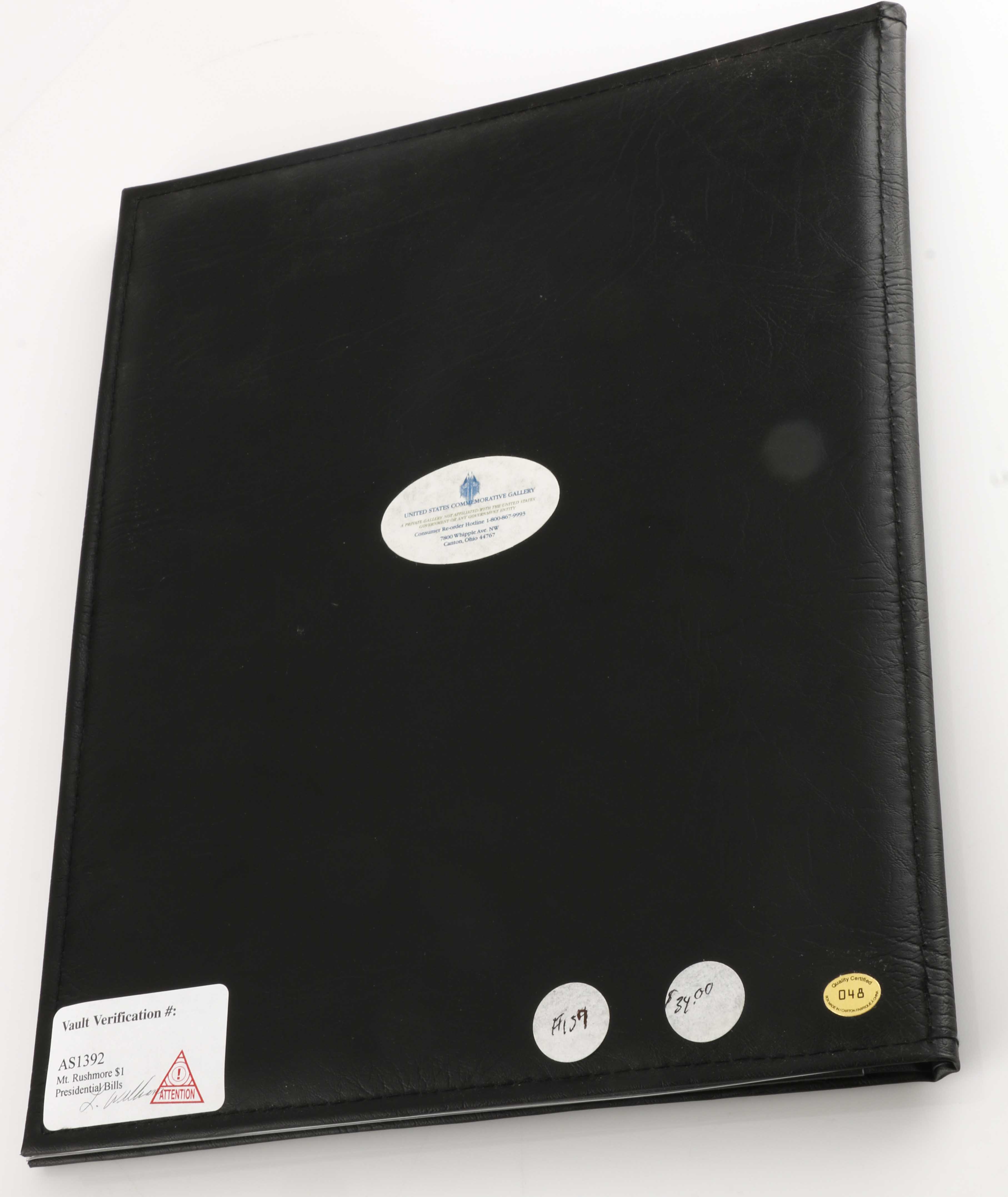 Mount Rushmore Uncut One-Dollar Bill Collection