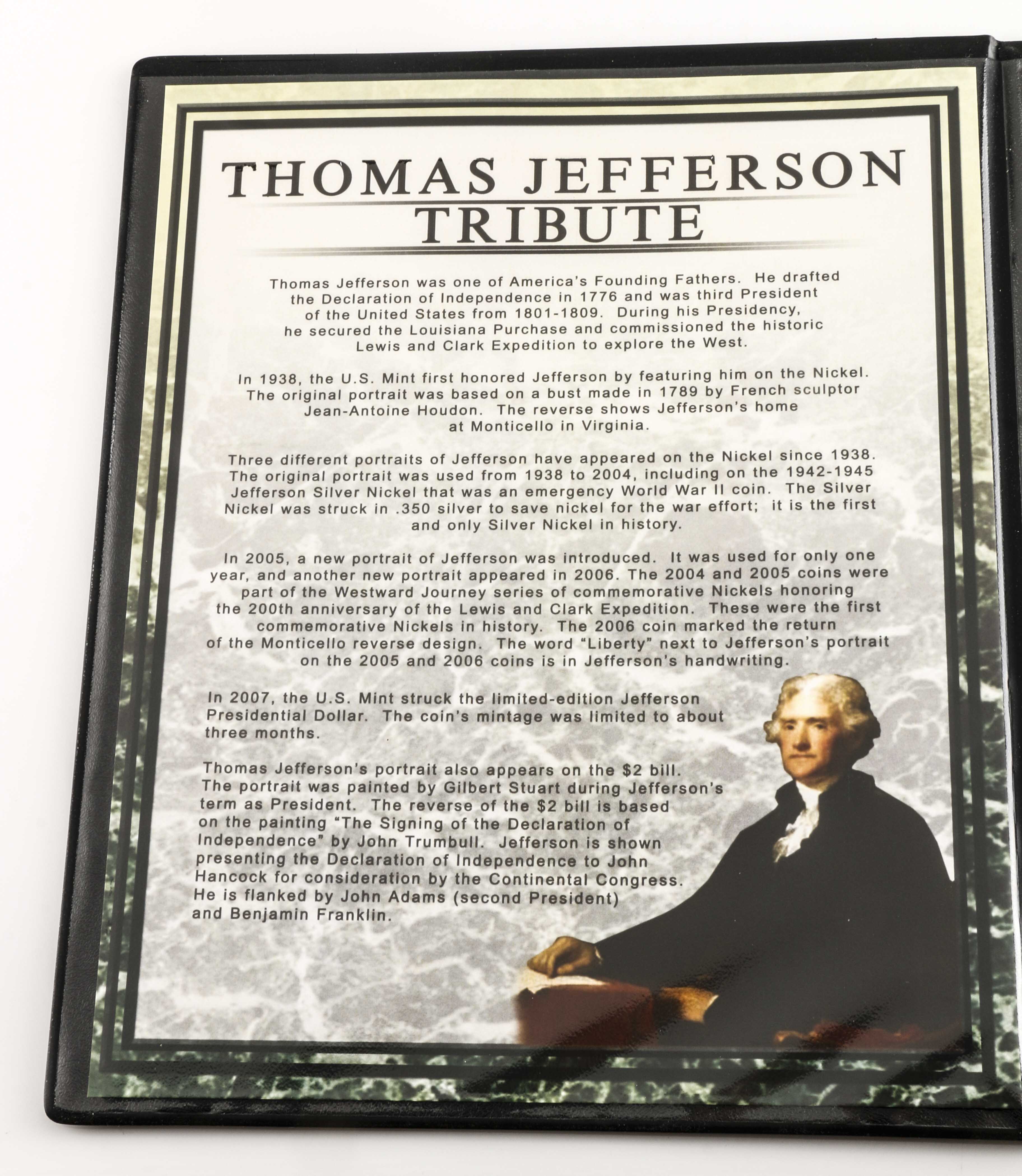 Thomas Jefferson Tribute Coin and Currency Set