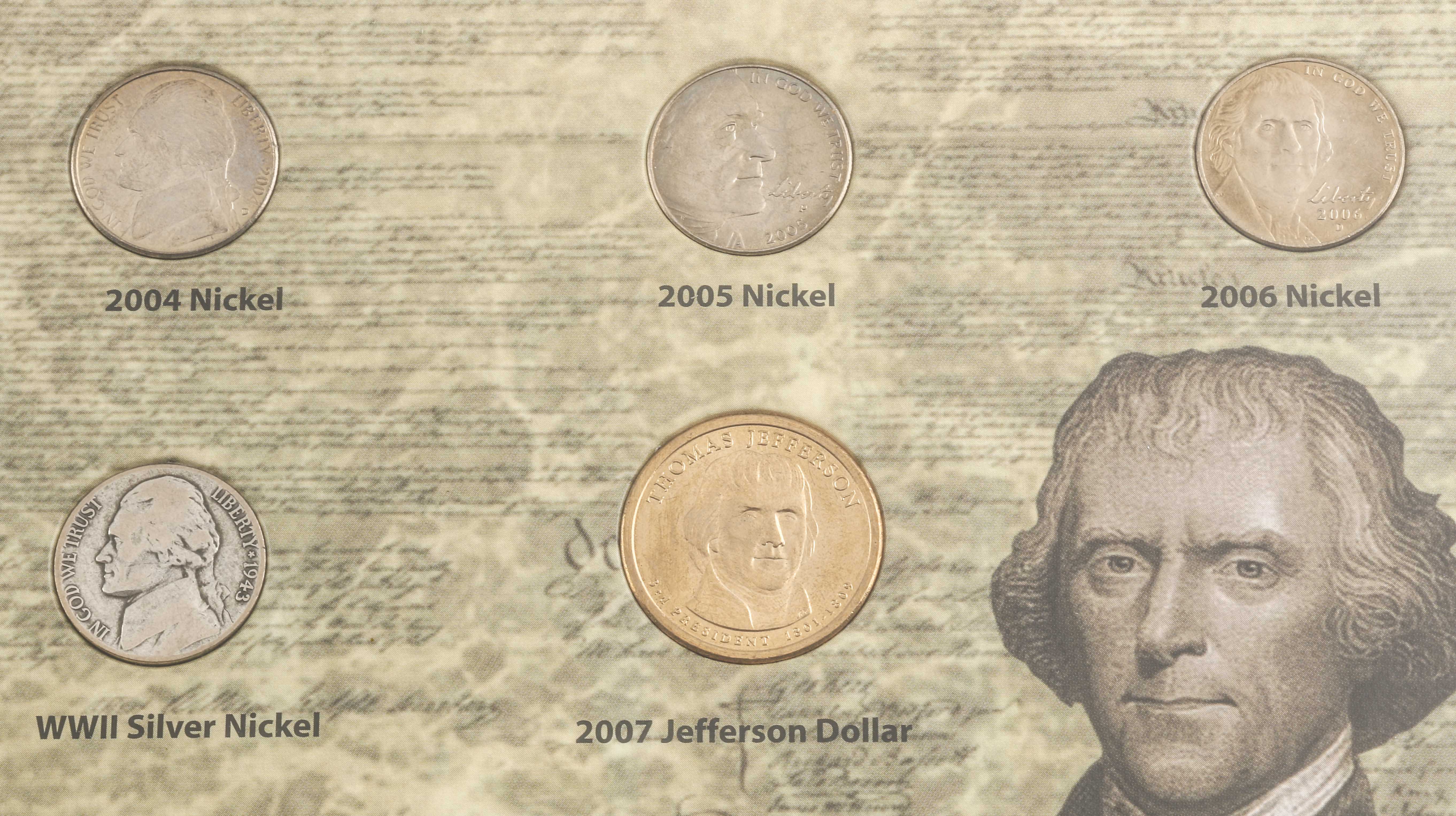 Thomas Jefferson Tribute Coin and Currency Set
