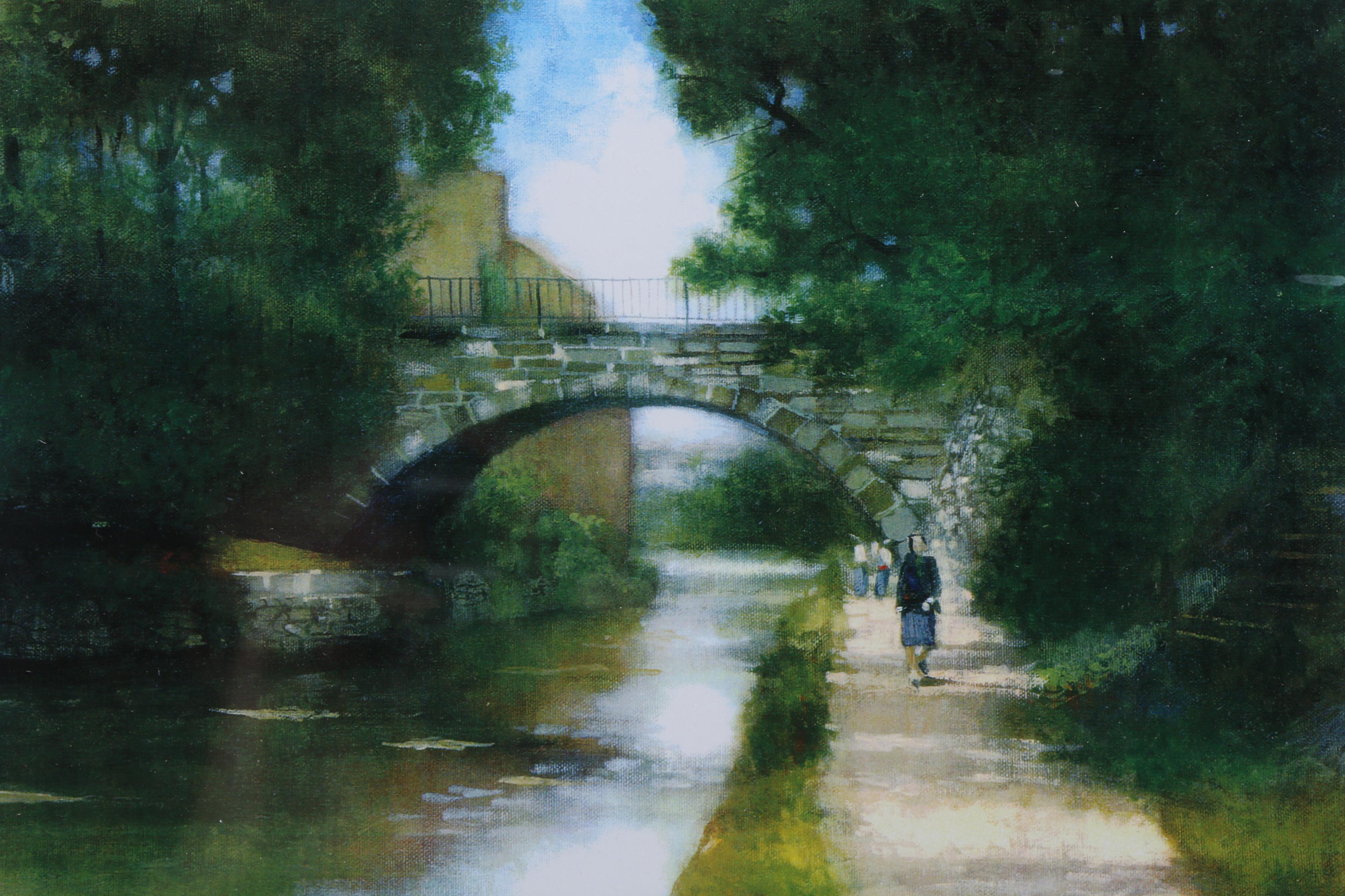 2011 Kessler Offset Lithograph on Paper "The C & O Canal, Georgetown"
