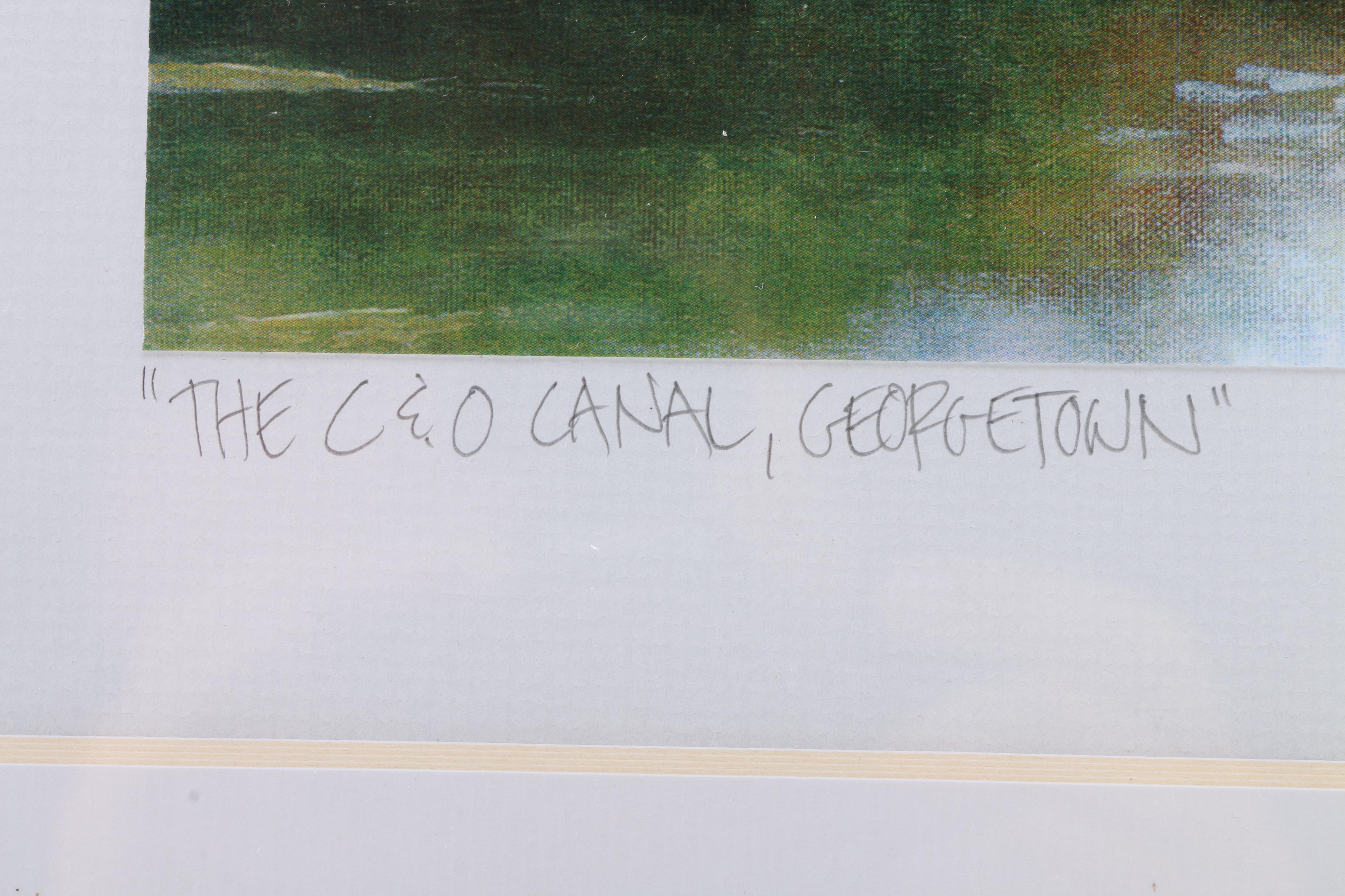 2011 Kessler Offset Lithograph on Paper "The C & O Canal, Georgetown"