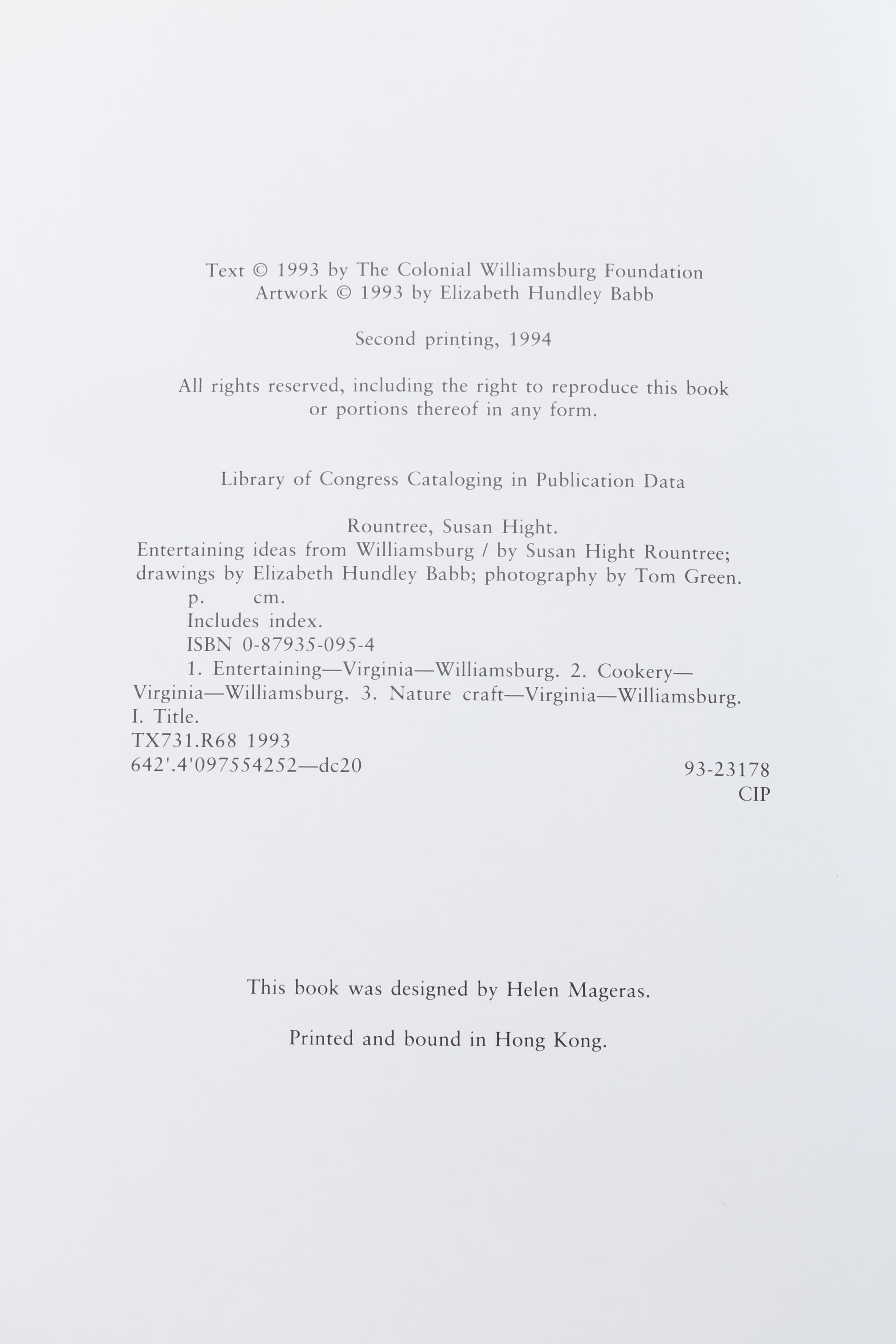 Colonial And Williamsburg Books