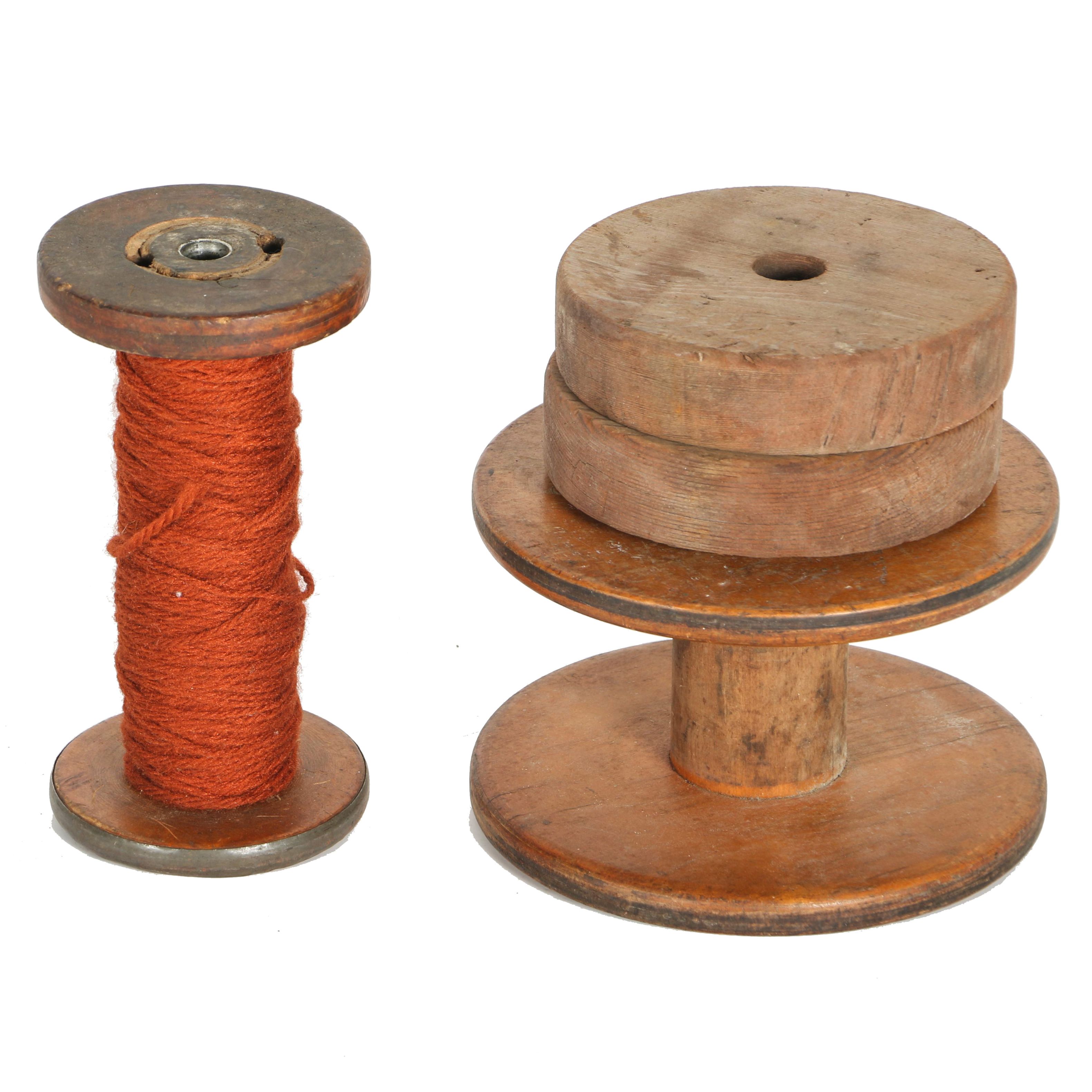 Large Vintage Wooden Spools