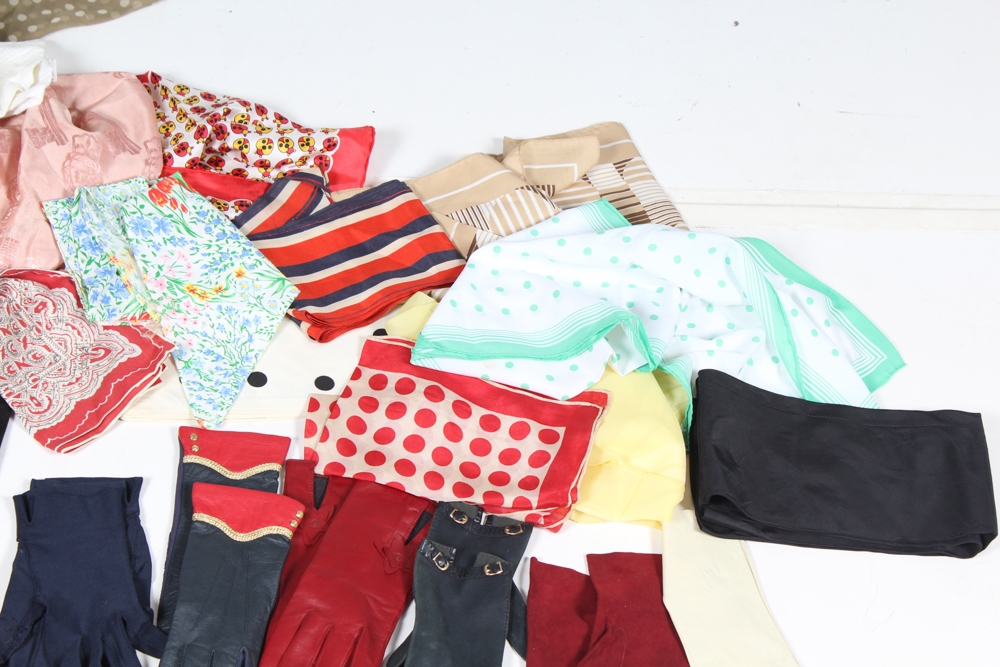 Collection of Women's Vintage Gloves and Scarves