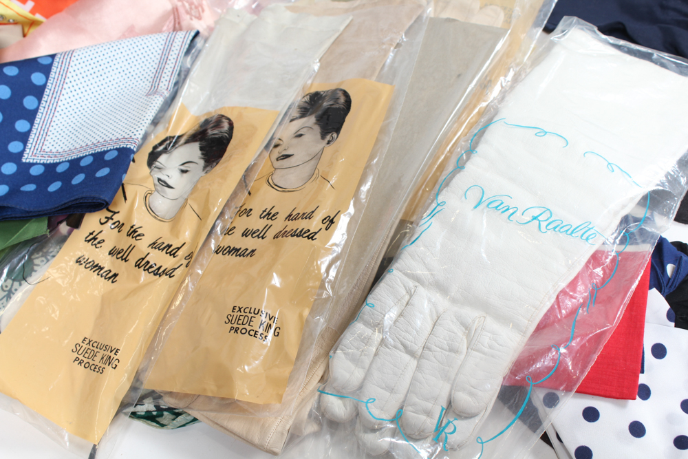 Collection of Women's Vintage Gloves and Scarves