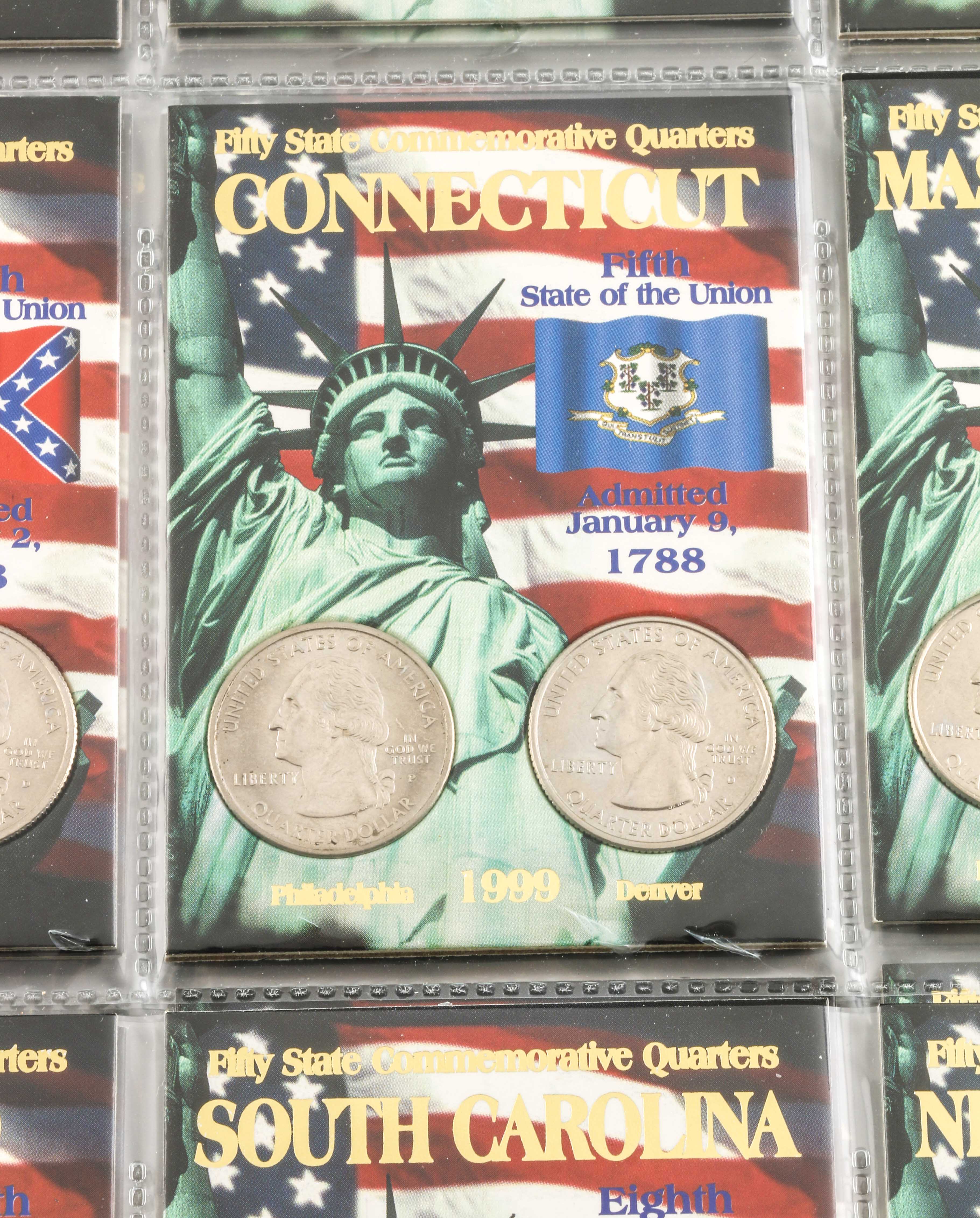 Binder of 100 U.S. Statehood Quarters