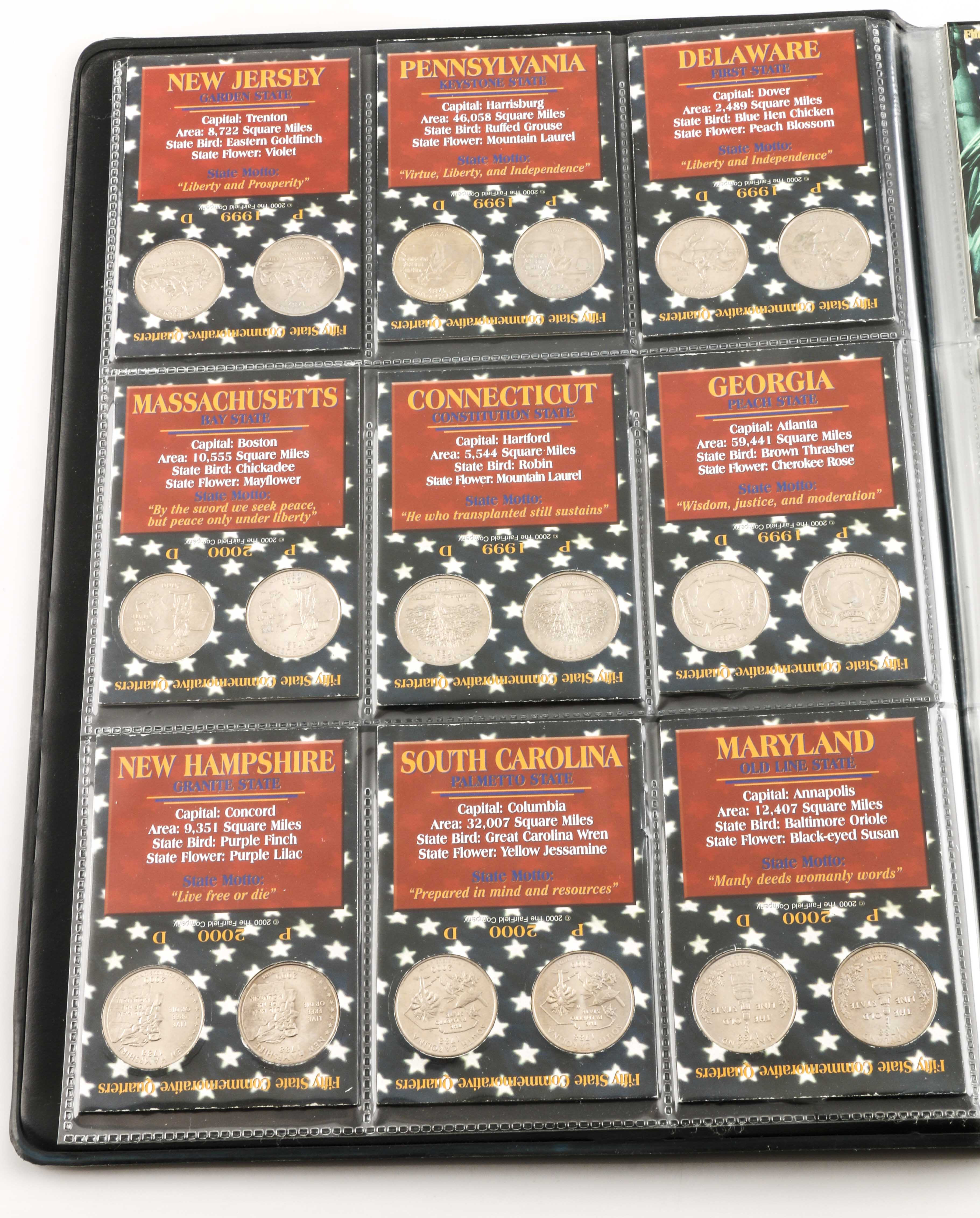 Binder of 100 U.S. Statehood Quarters