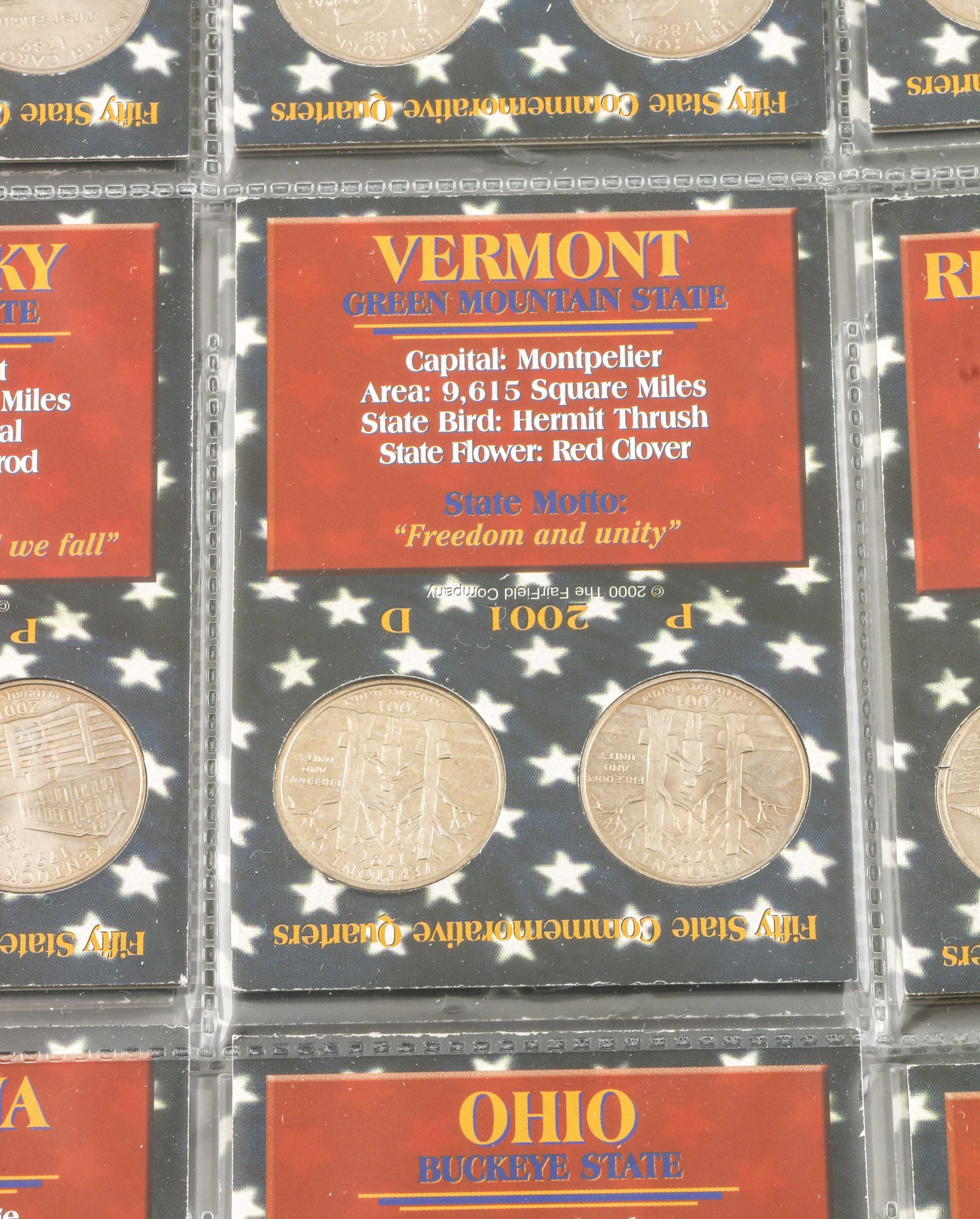 Binder of 100 U.S. Statehood Quarters