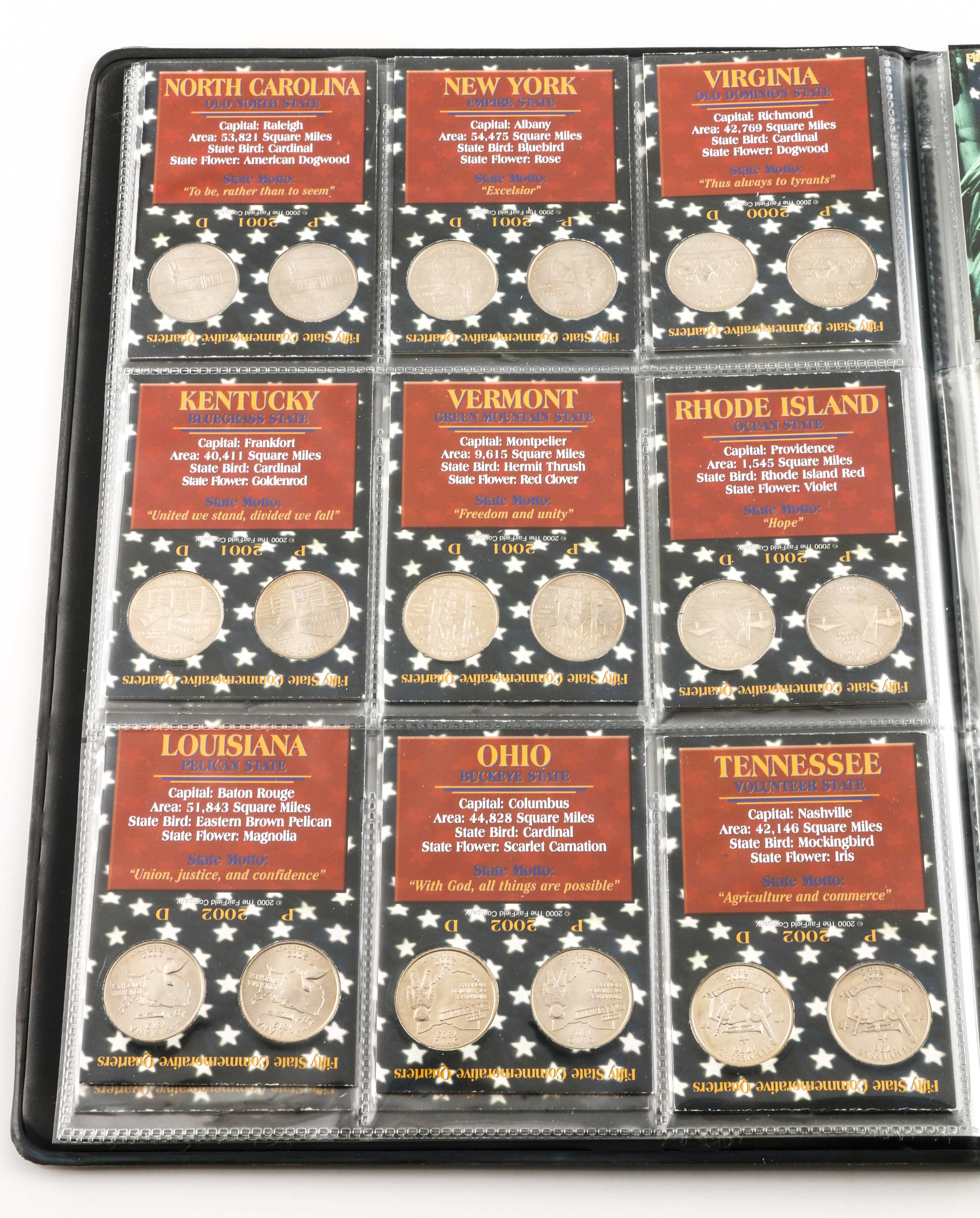 Binder of 100 U.S. Statehood Quarters
