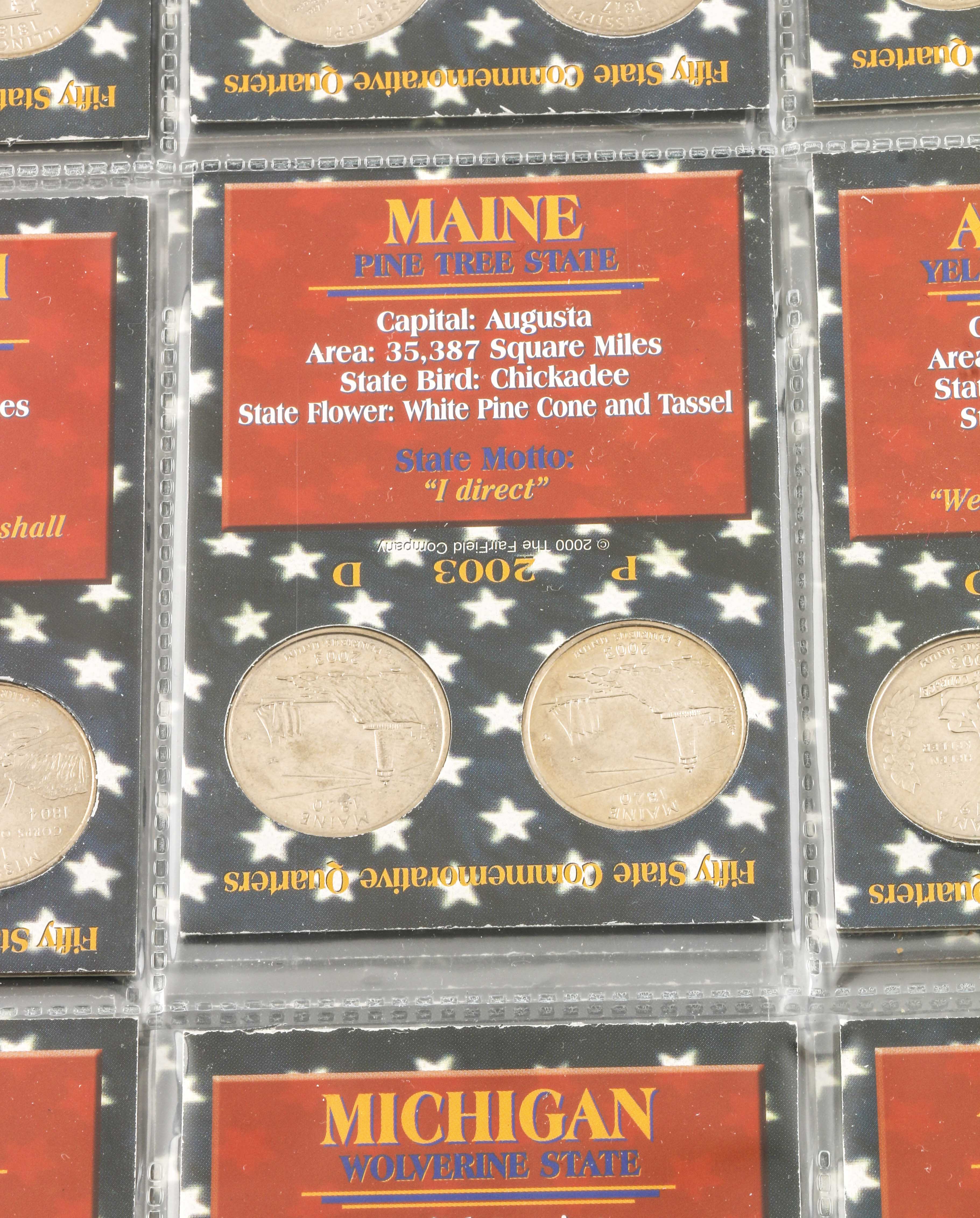 Binder of 100 U.S. Statehood Quarters