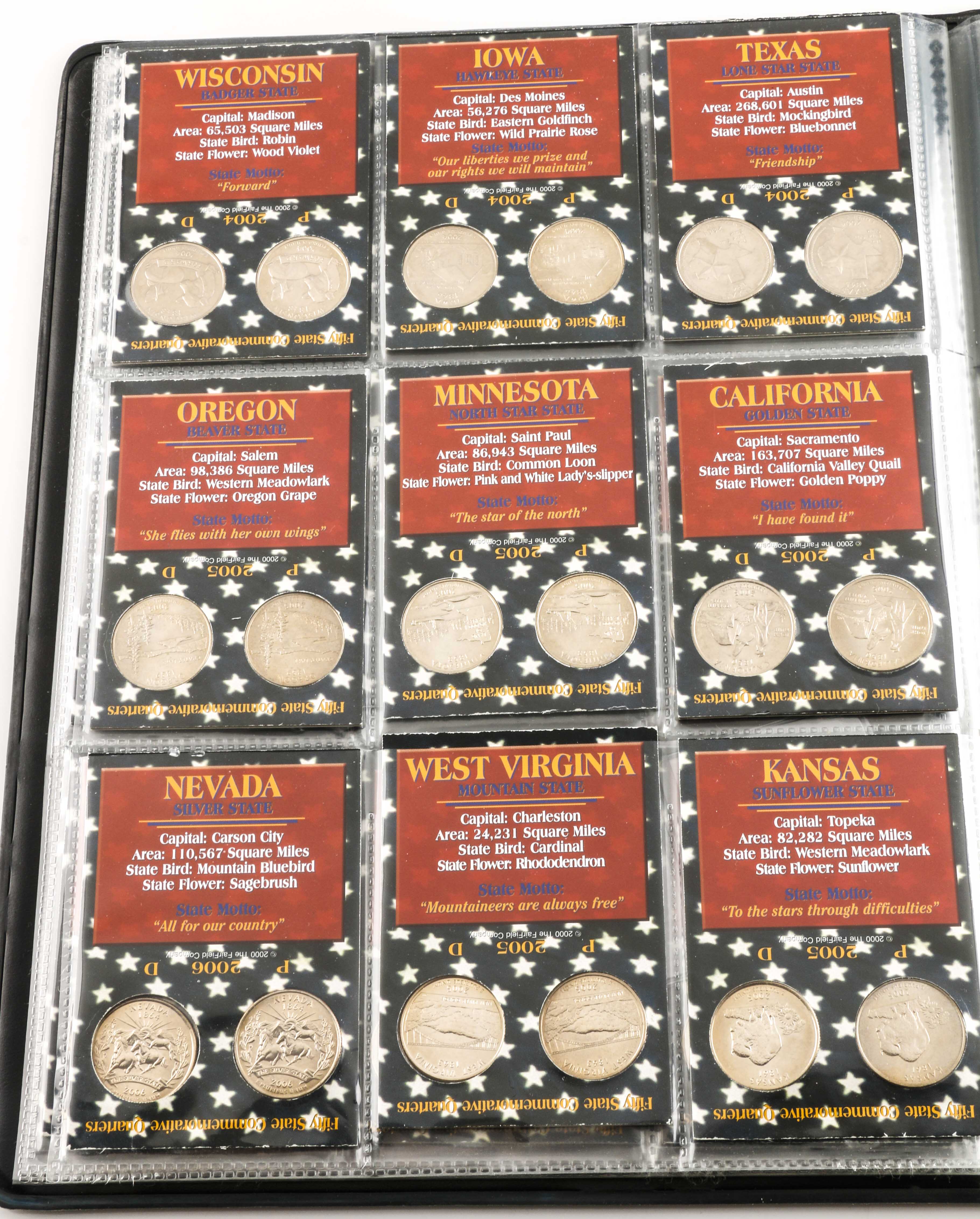 Binder of 100 U.S. Statehood Quarters
