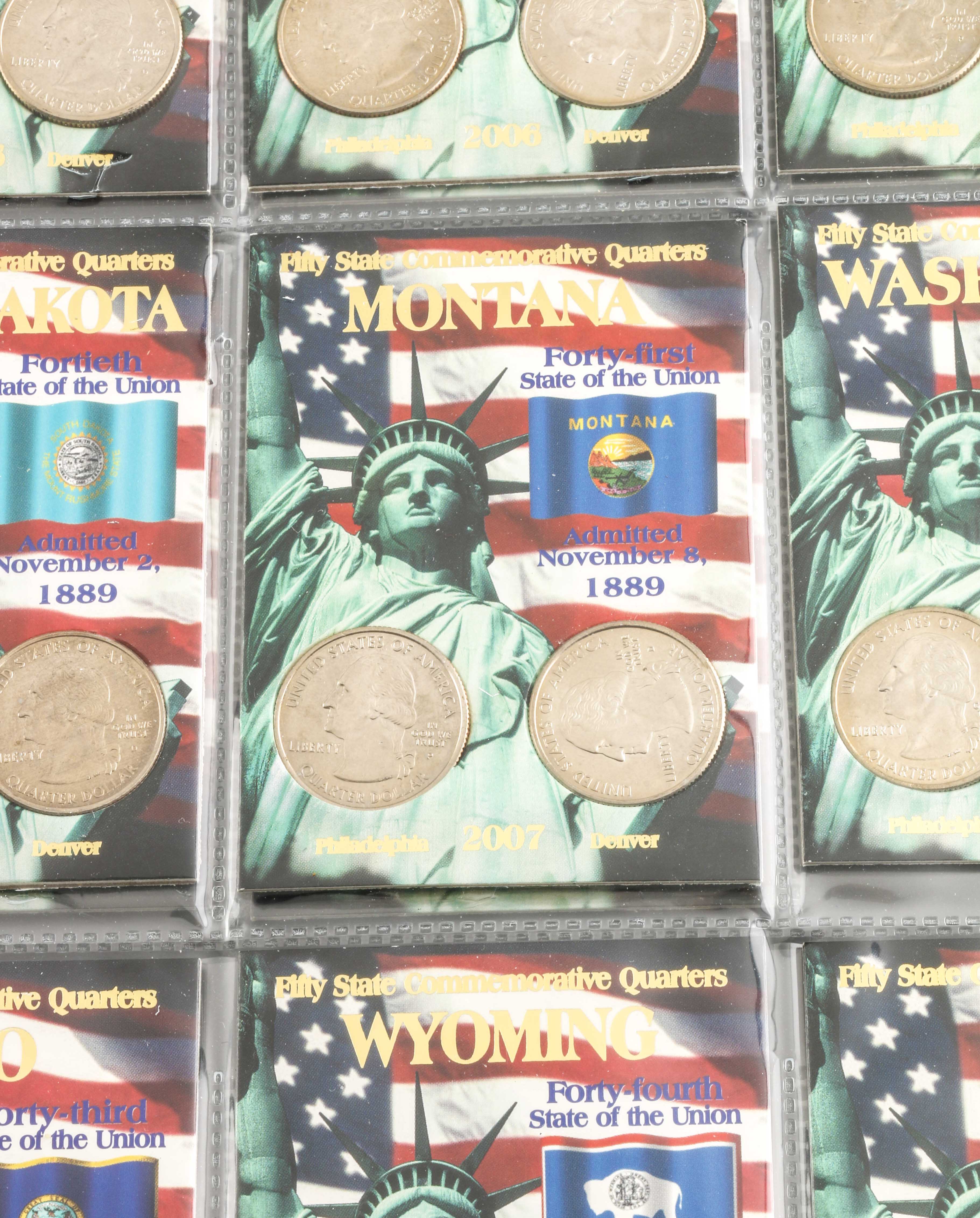 Binder of 100 U.S. Statehood Quarters
