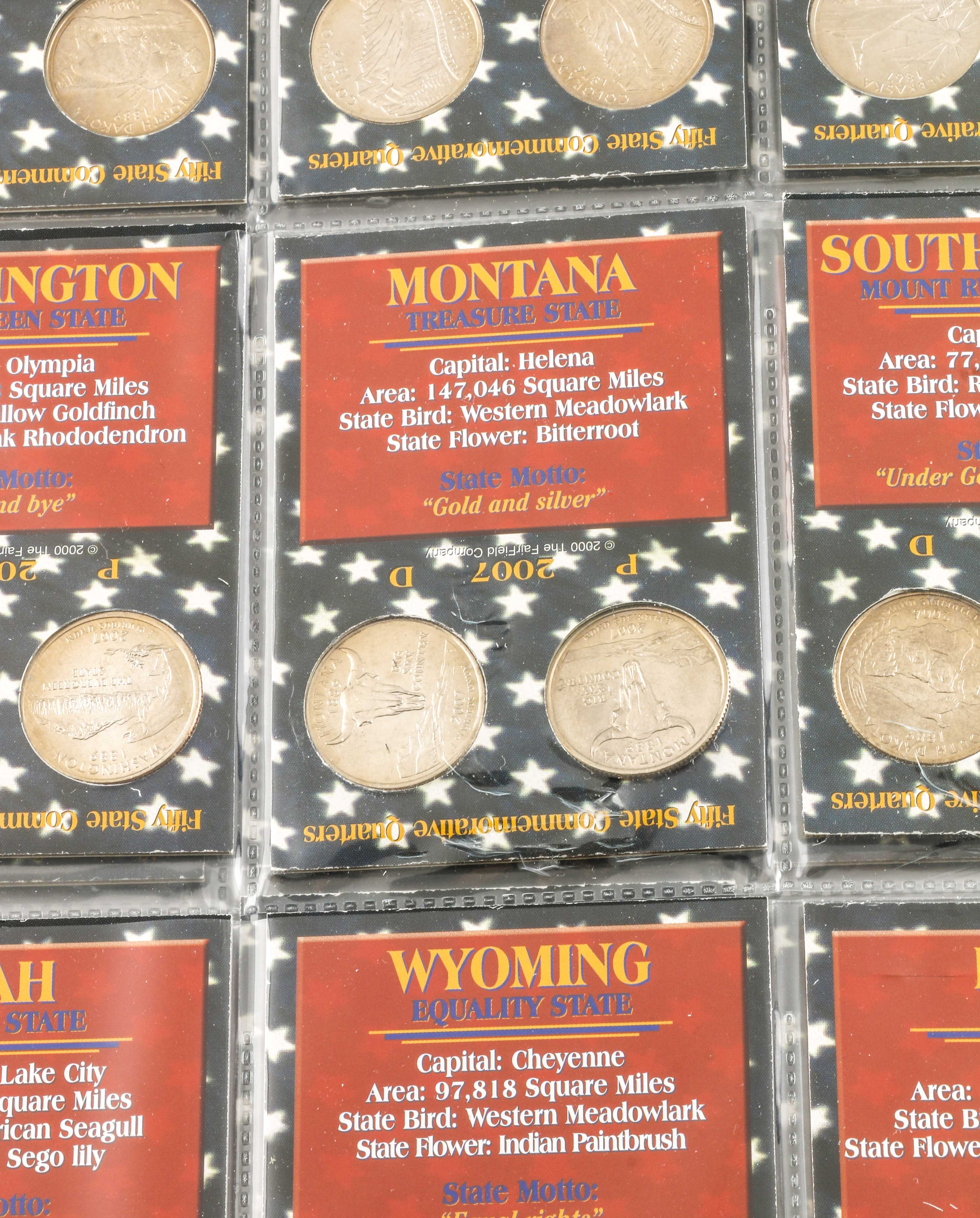 Binder of 100 U.S. Statehood Quarters
