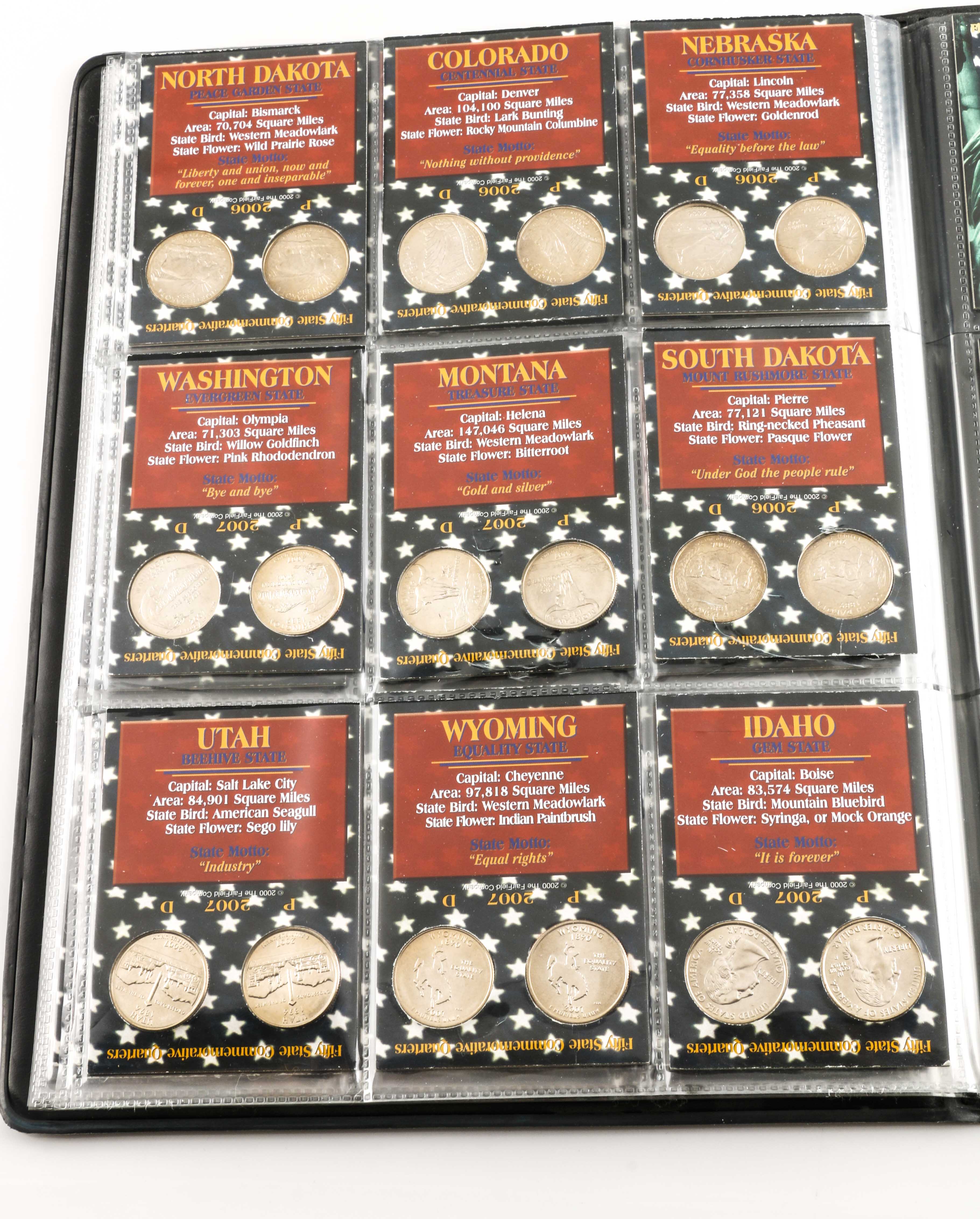 Binder of 100 U.S. Statehood Quarters