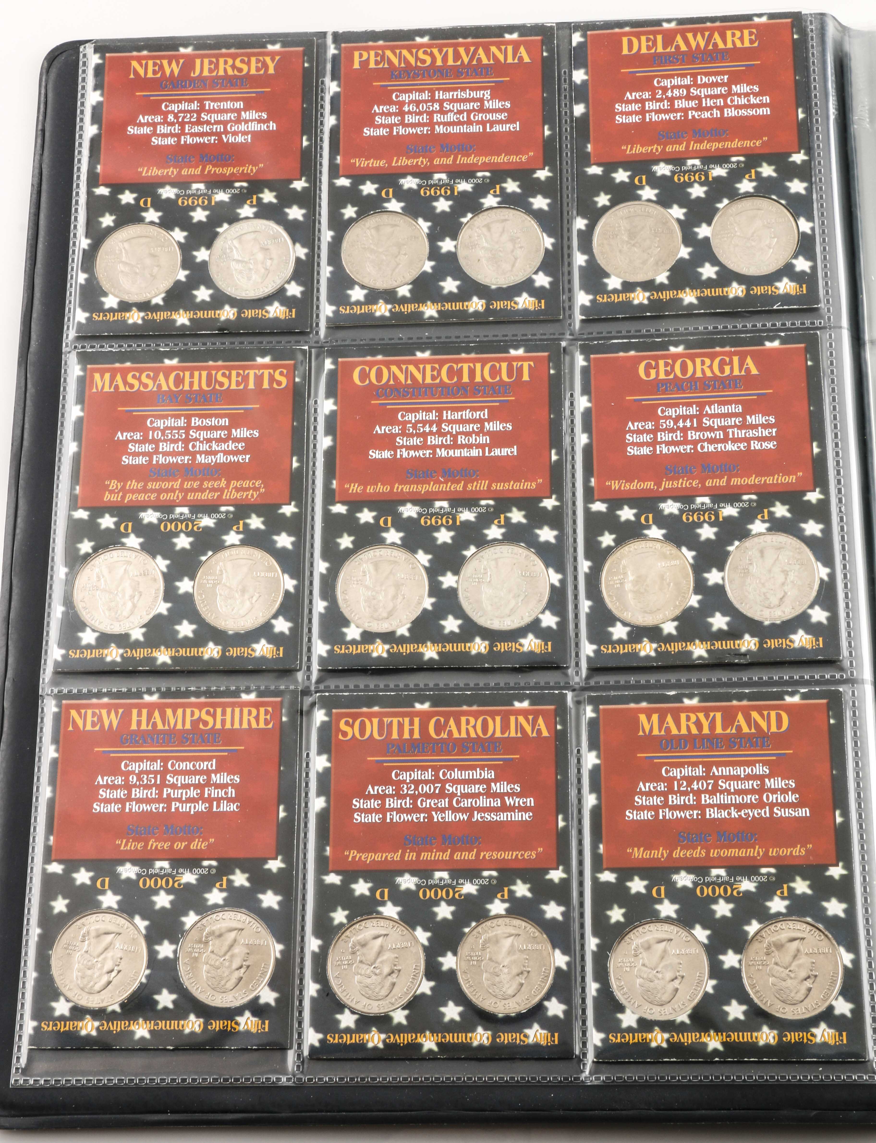 Binder of 100 U.S. Statehood Quarters