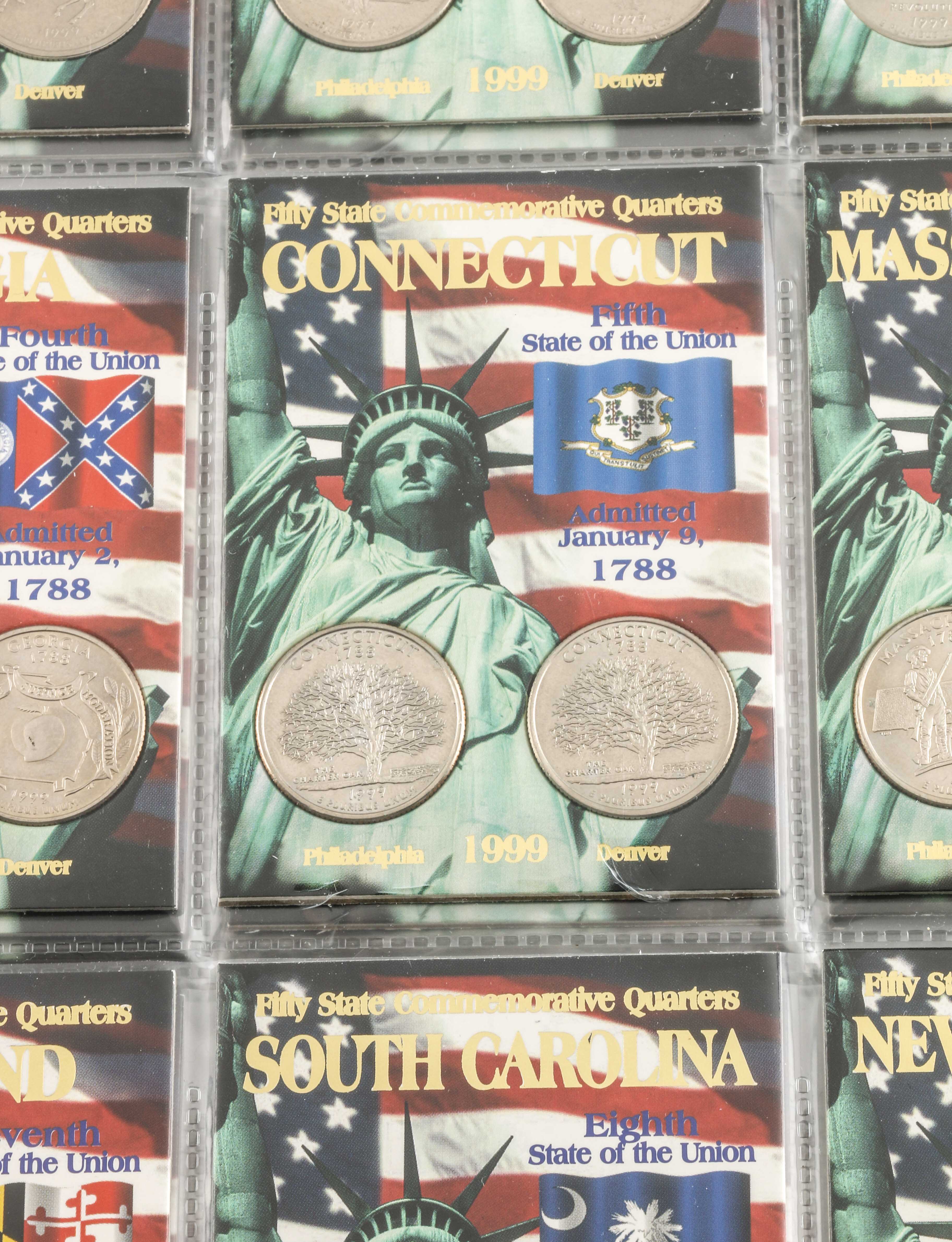 Binder of 100 U.S. Statehood Quarters