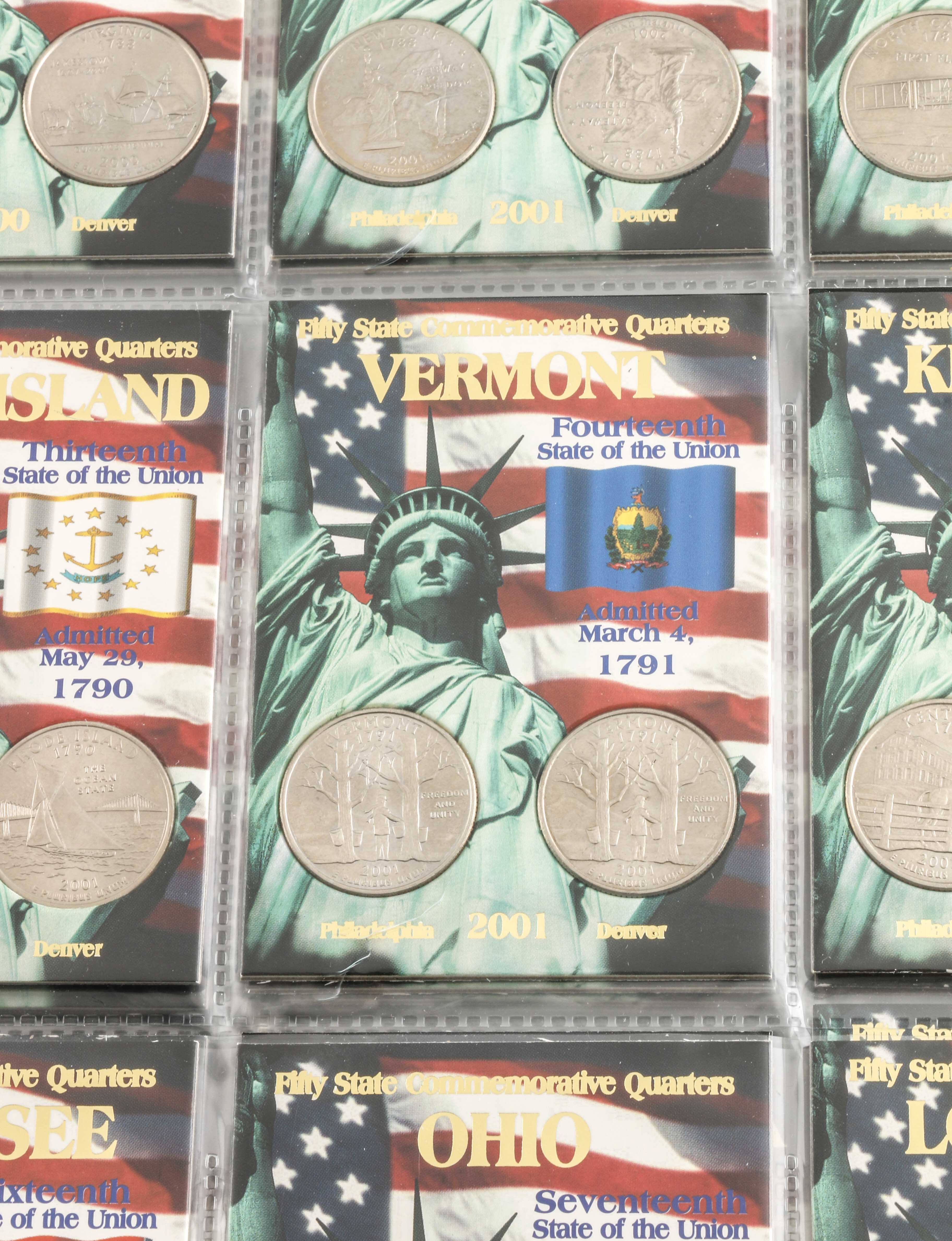 Binder of 100 U.S. Statehood Quarters
